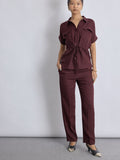 Merlot High Waist Pants