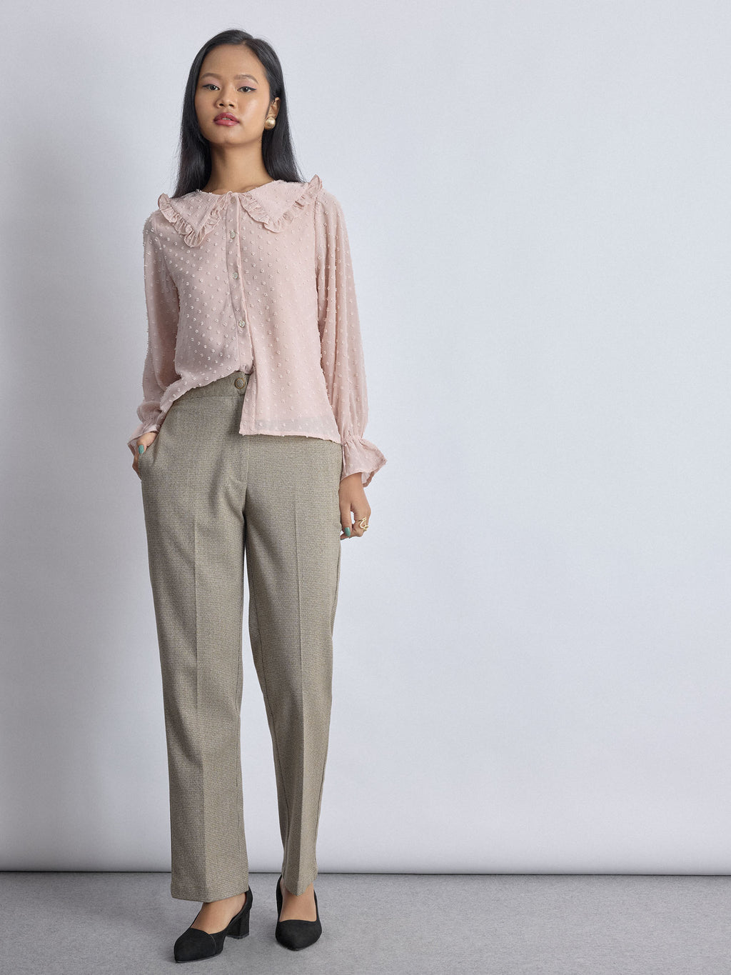 Mocha Textured Pants