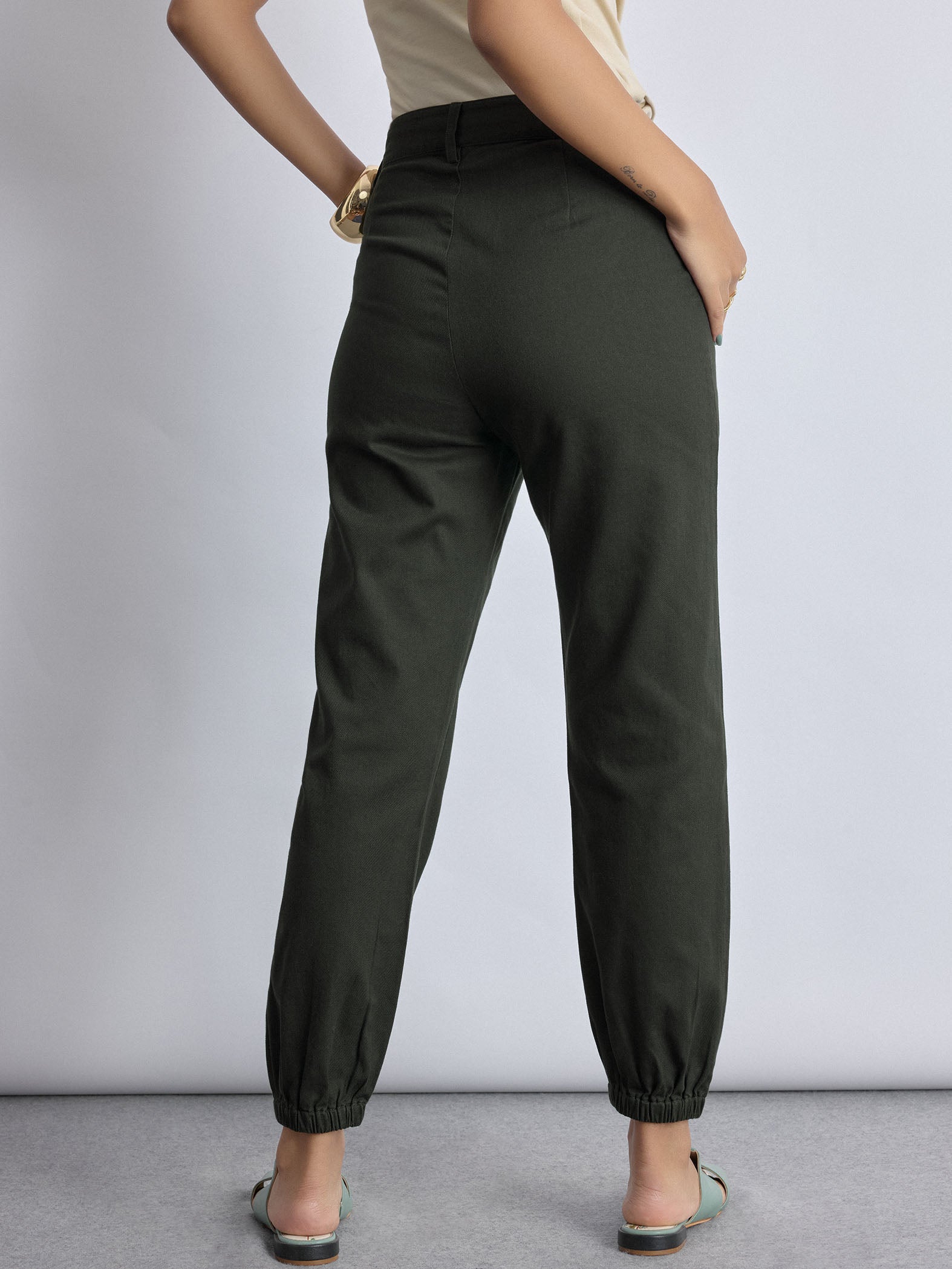 Olive Twill Pants