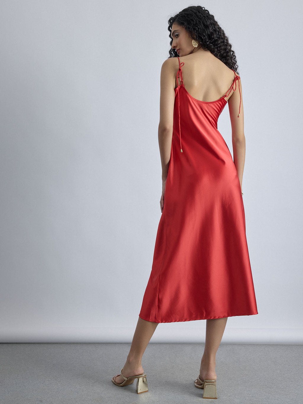 Ruby Satin Cowl Neck Slip Dress