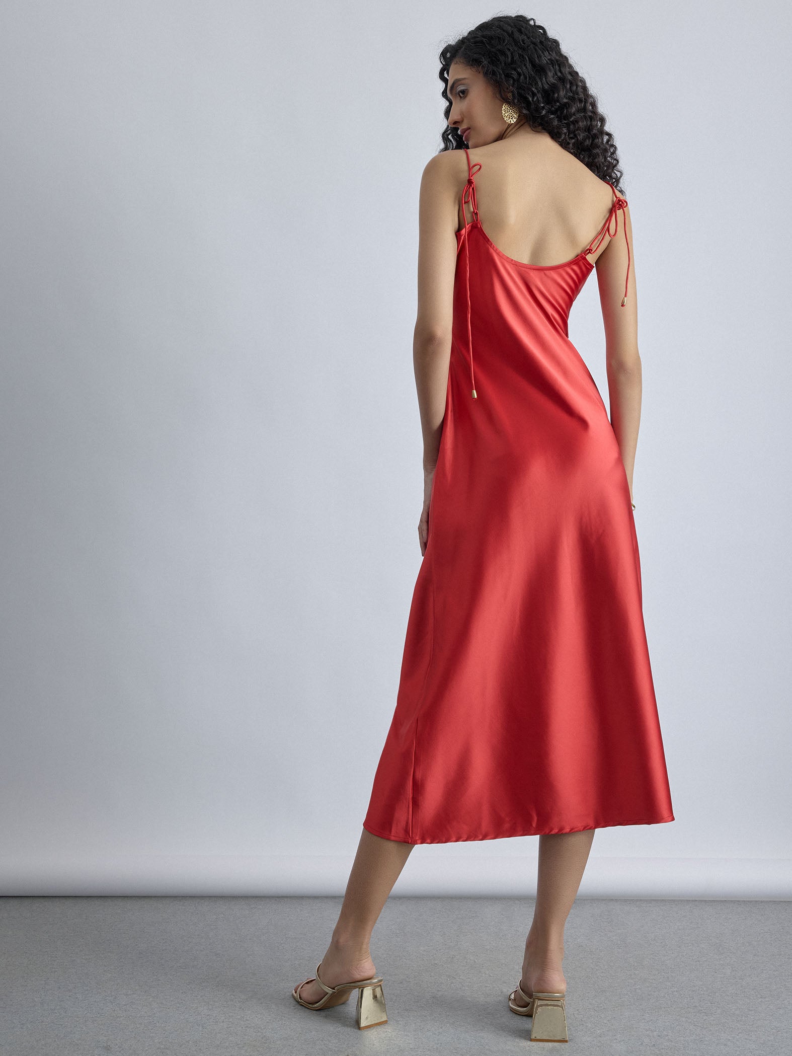 Ruby Satin Cowl Neck Slip Dress