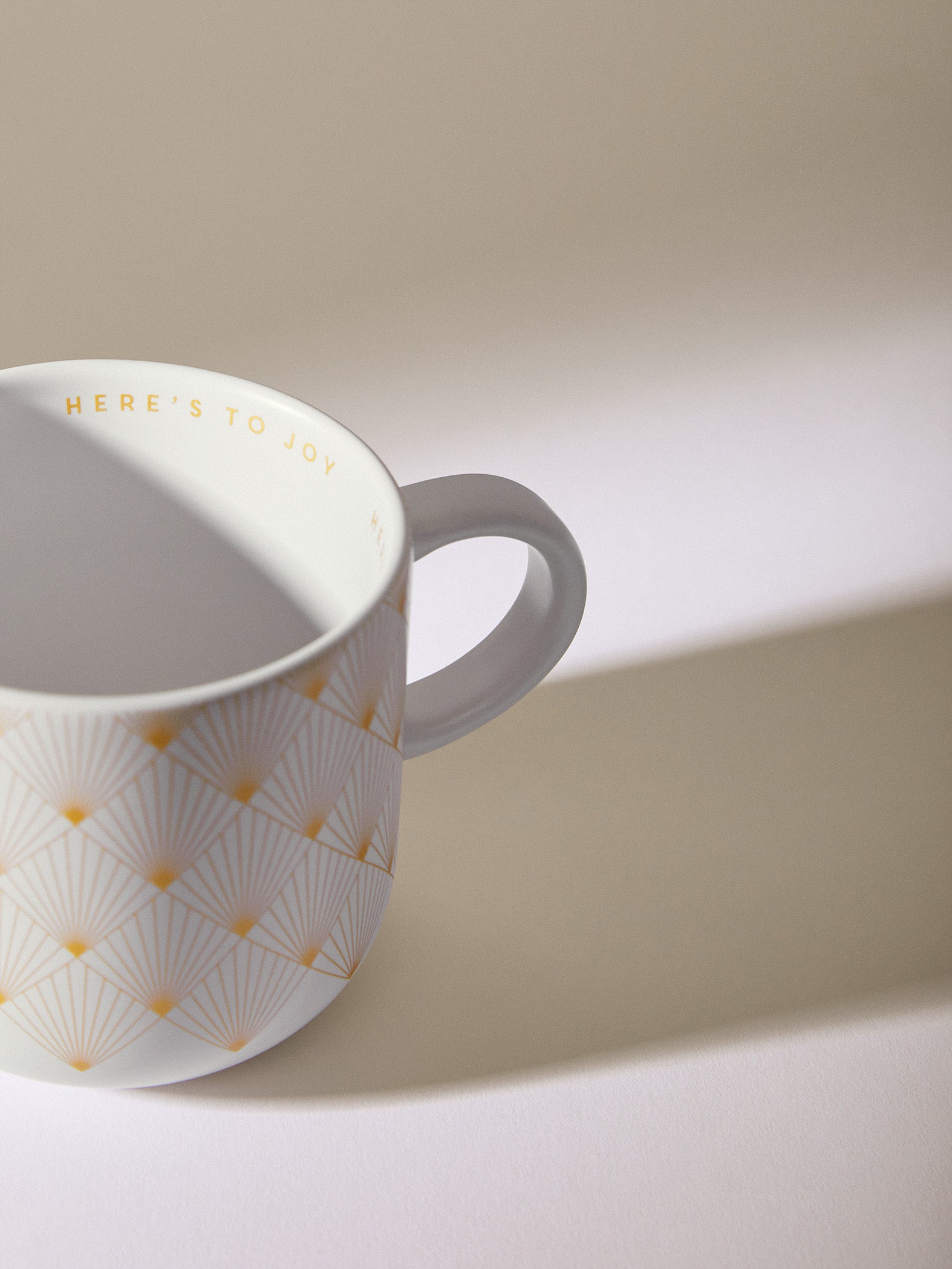 White Sun Burst Optimist Mug