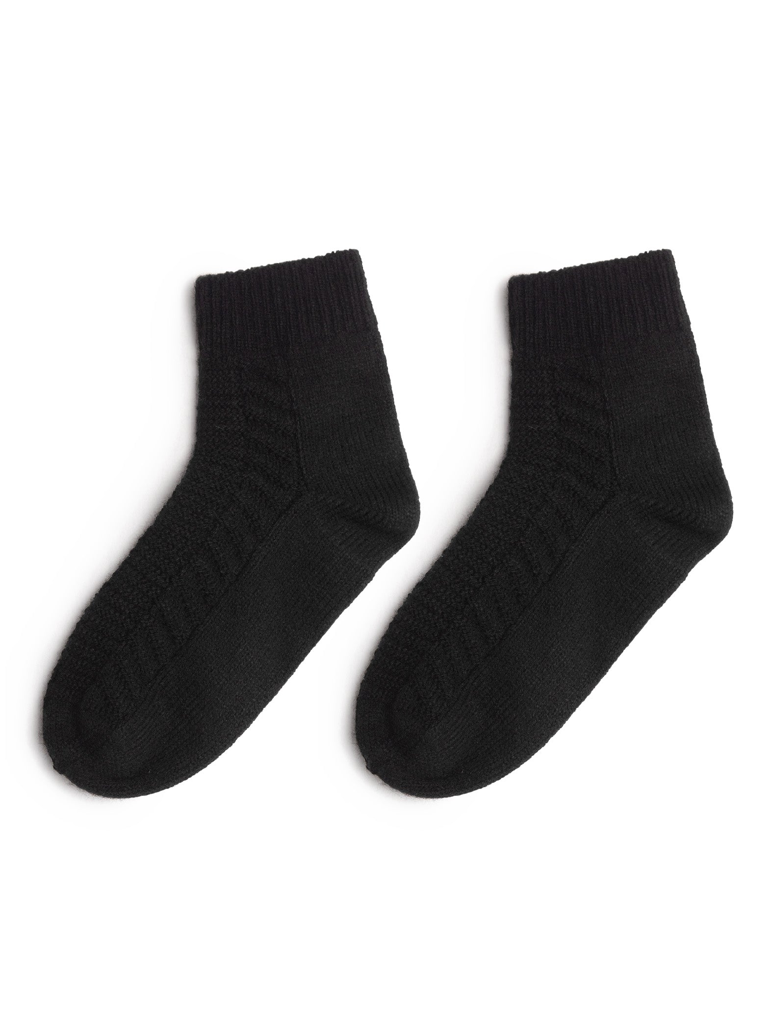 Black Ankle Length Wool Socks