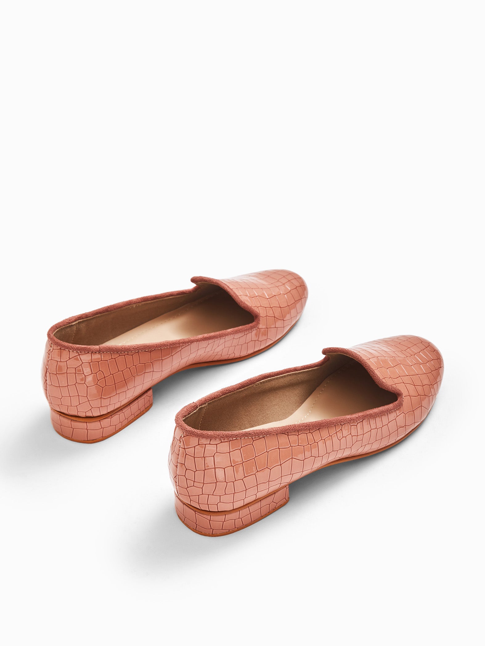 Blush Textured Loafers