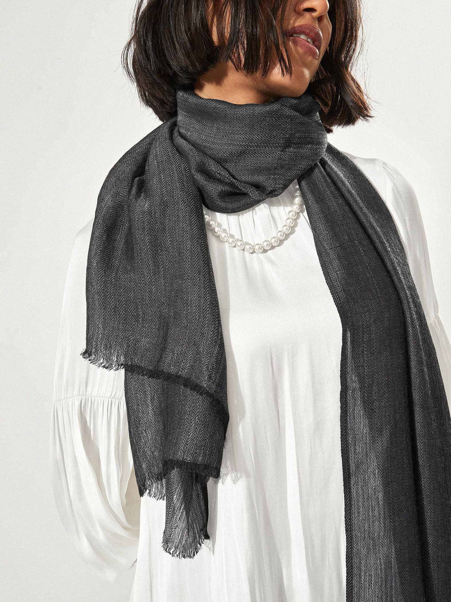 Charcoal Woven Scarf