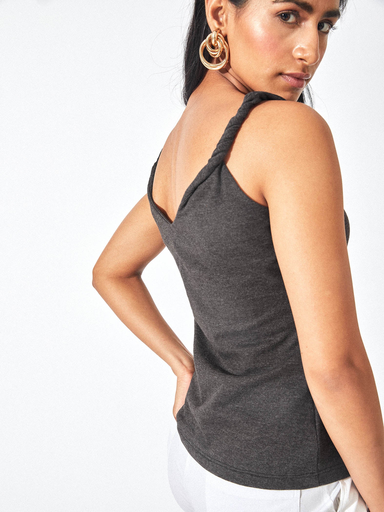 Charcoal Twisted Cami