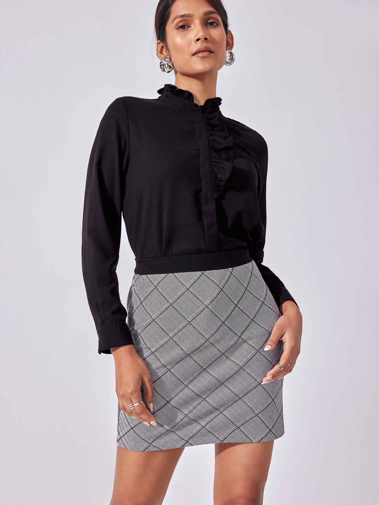 Checkered Mini Skirt