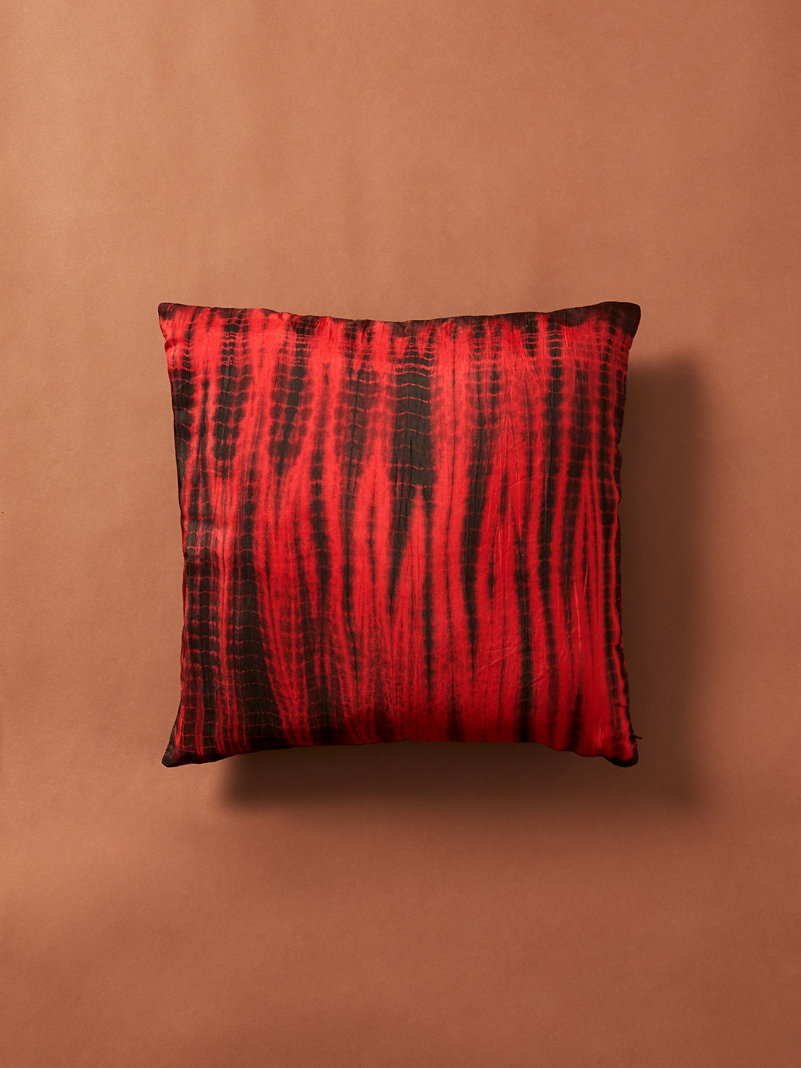 Crimson Tie & Dye Cushion Cover