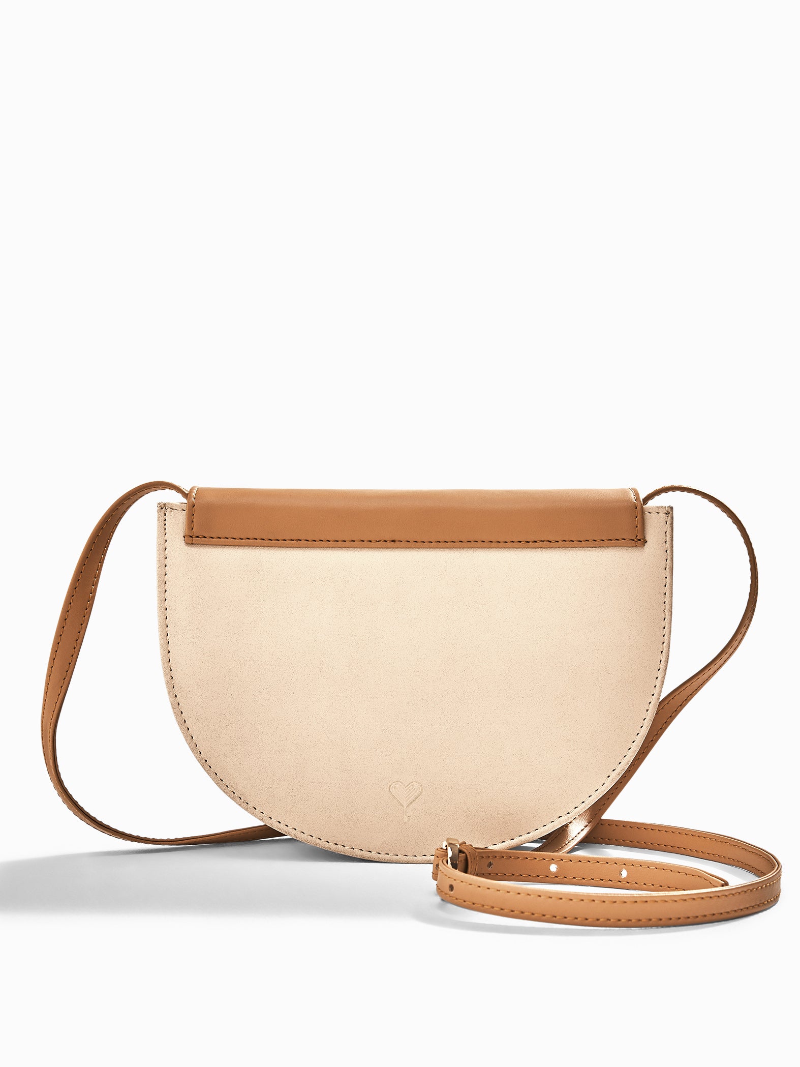 Beige colorblock sling bag