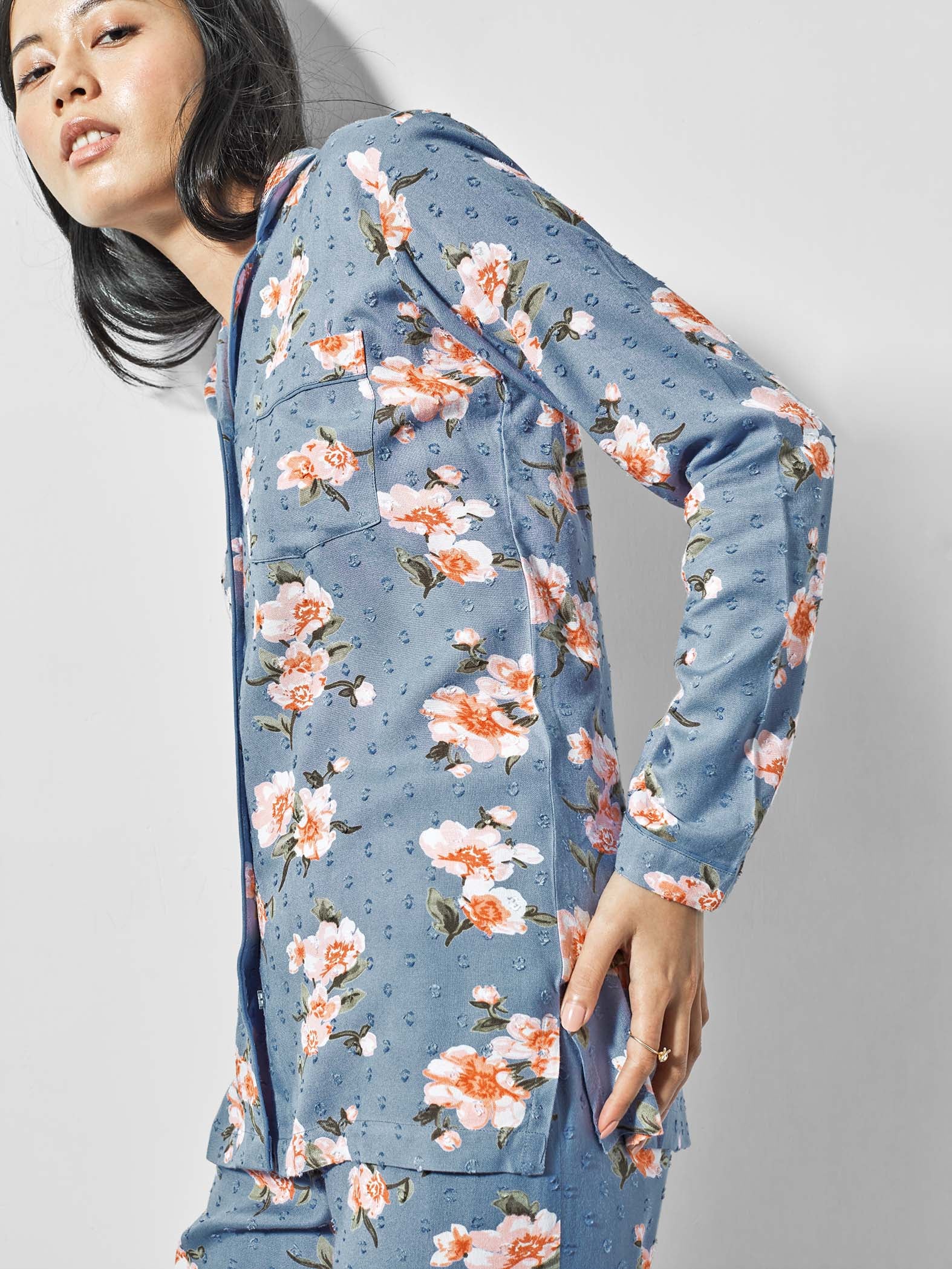 Floral Printed Sleep Shirt