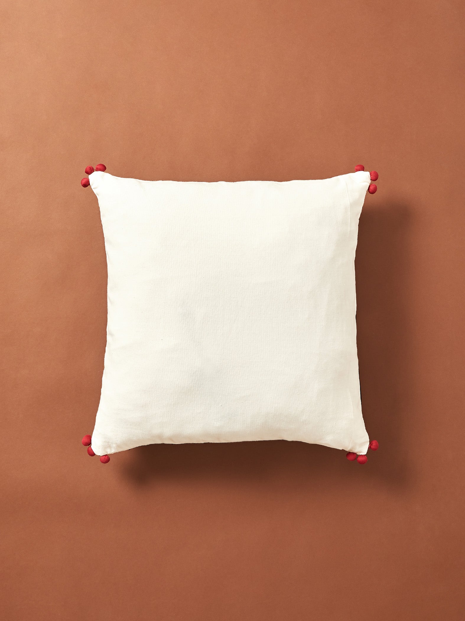 Geometry Cotton Pom Pom Cushion Cover