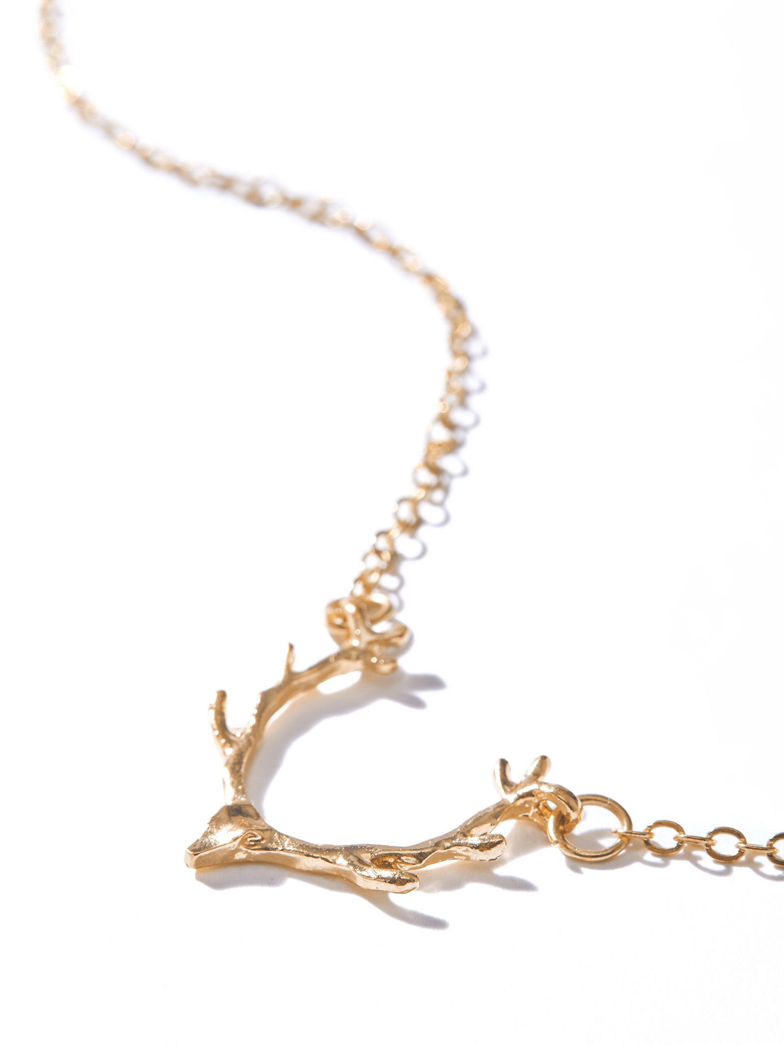 Gold Antler Necklace