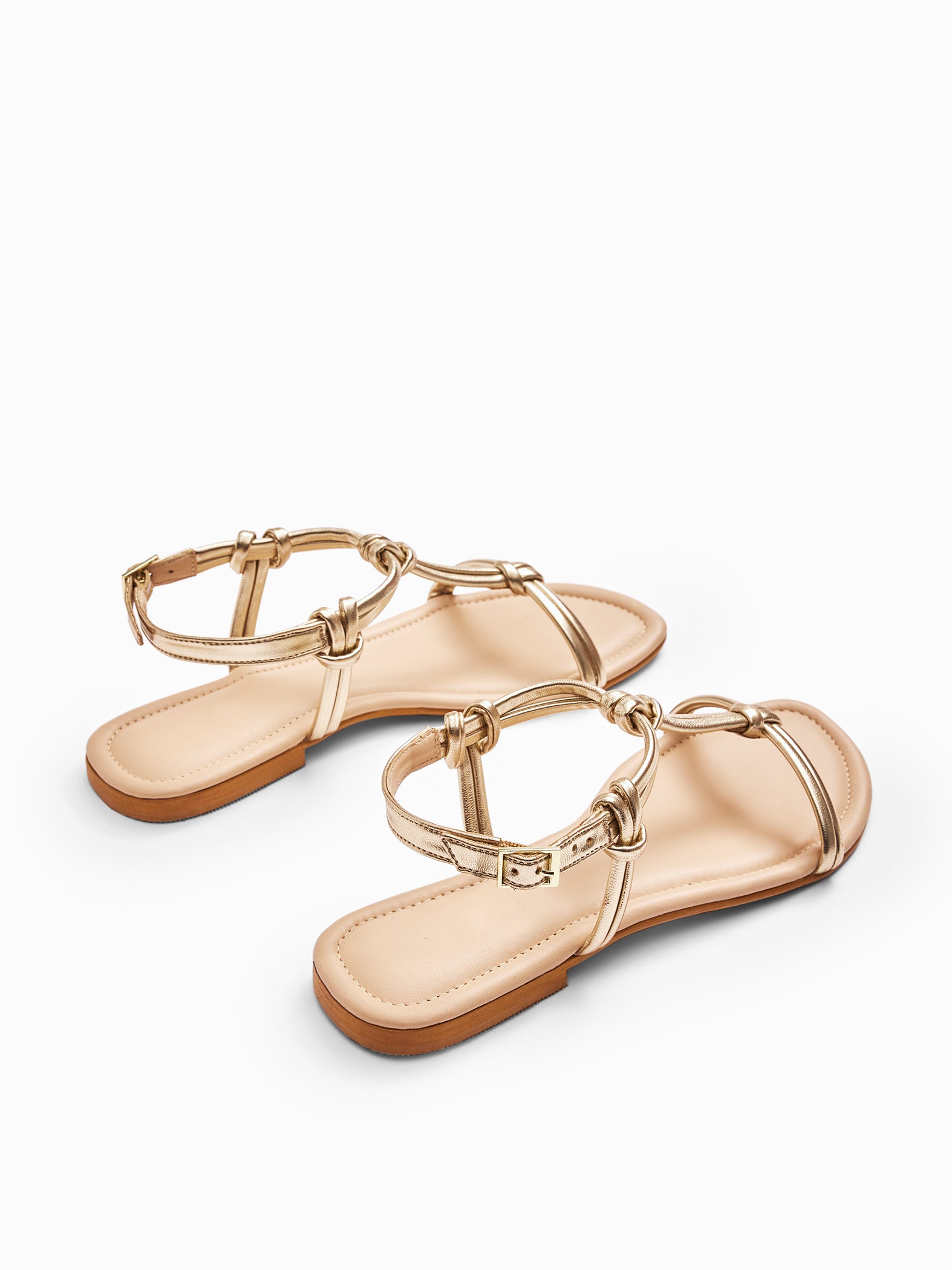 Gold Knotted Sandals