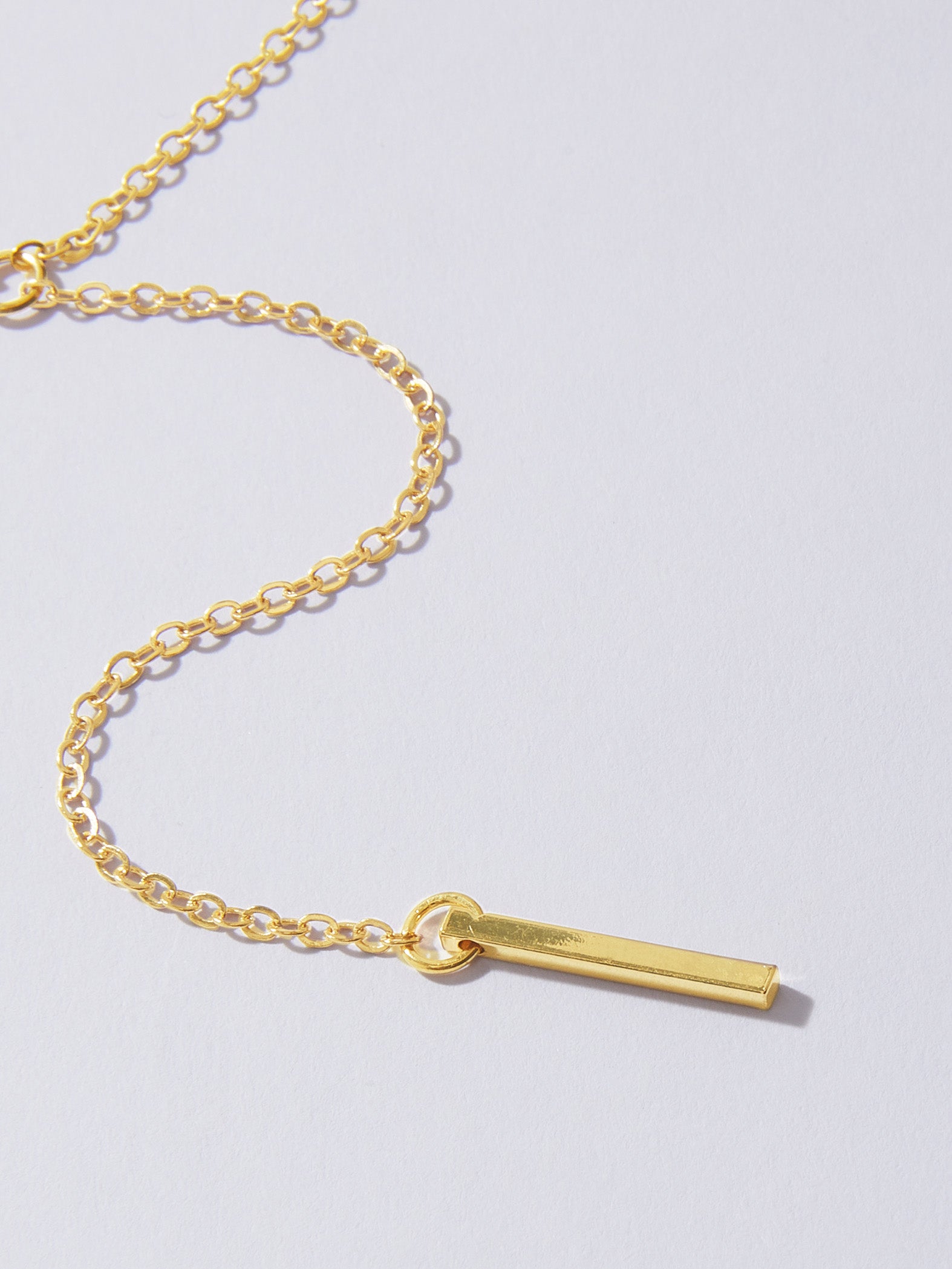 Gold Layered Drop Chain Necklace