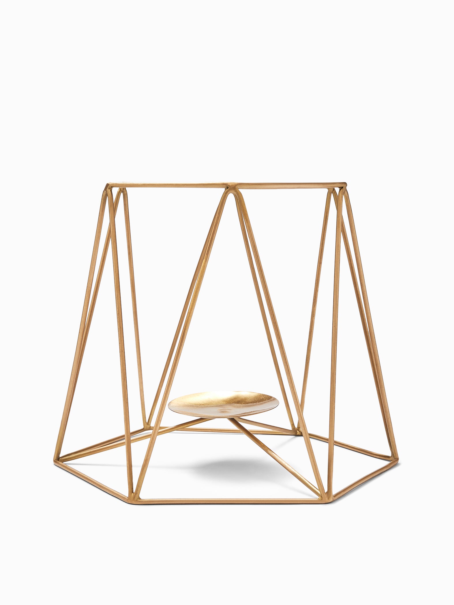 Gold Minimal Geo Candle Stand