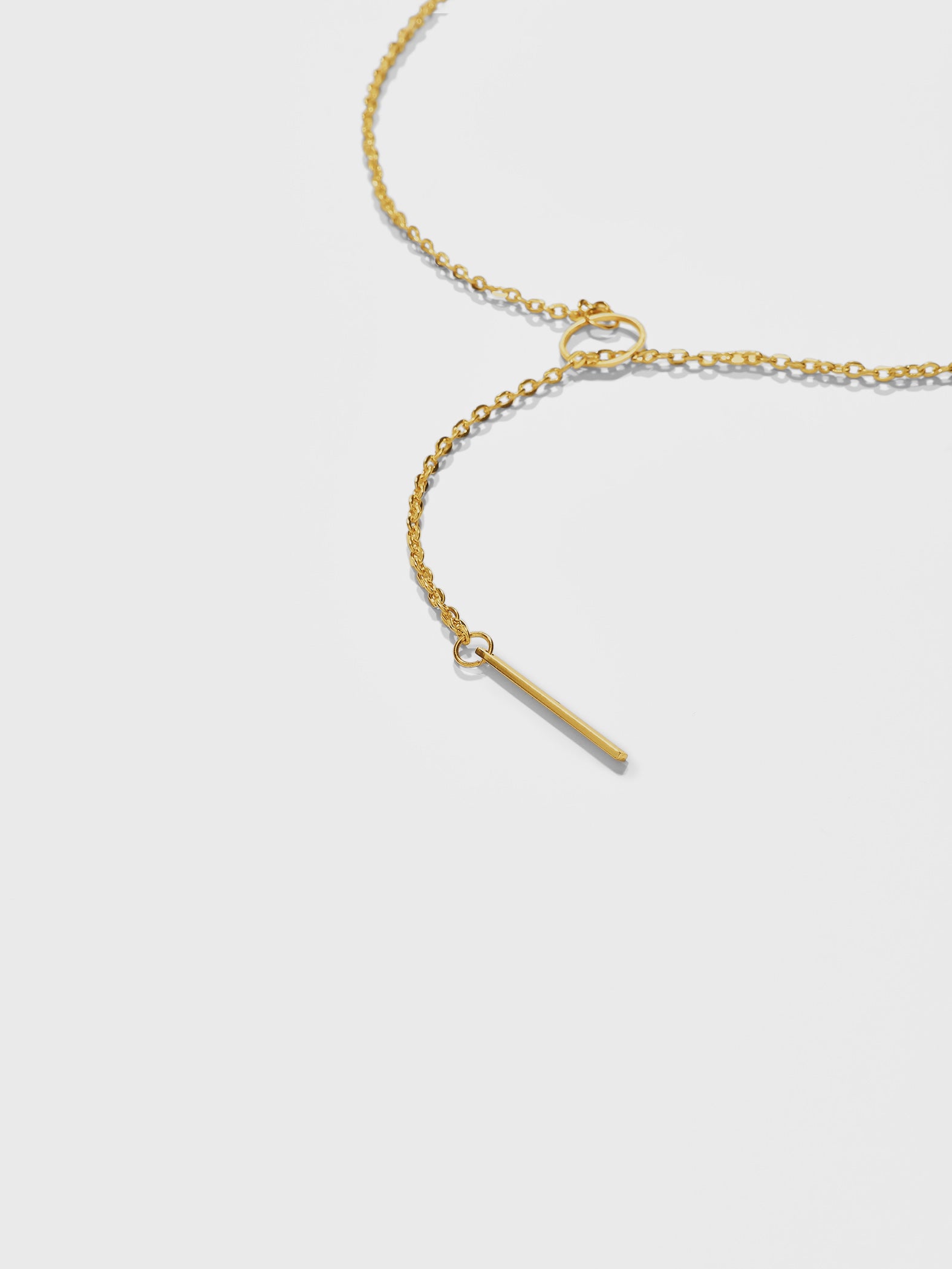 Gold Ring Chain Necklace