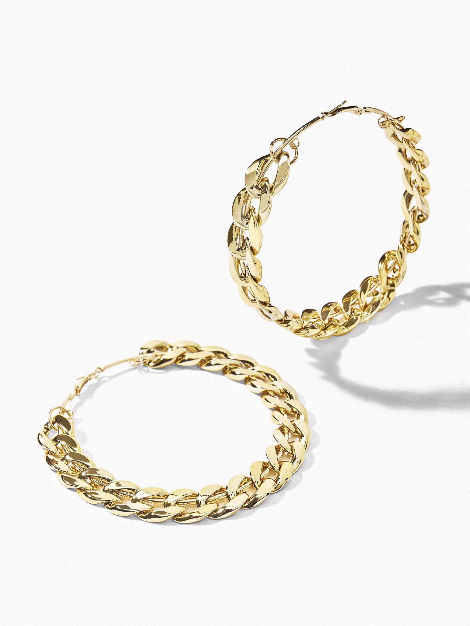 Gold Textured Knotted Hoops