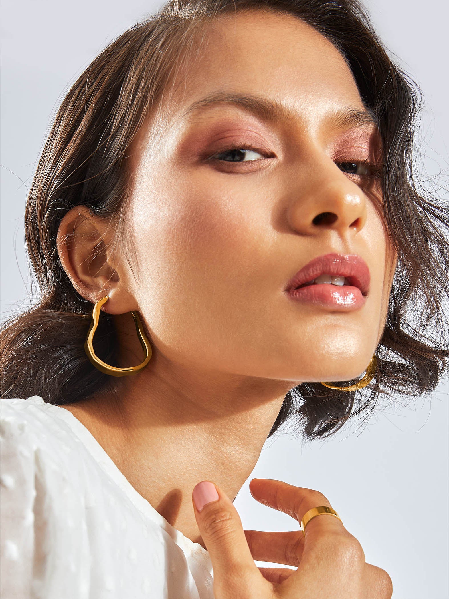 Gold Twisted Hoops