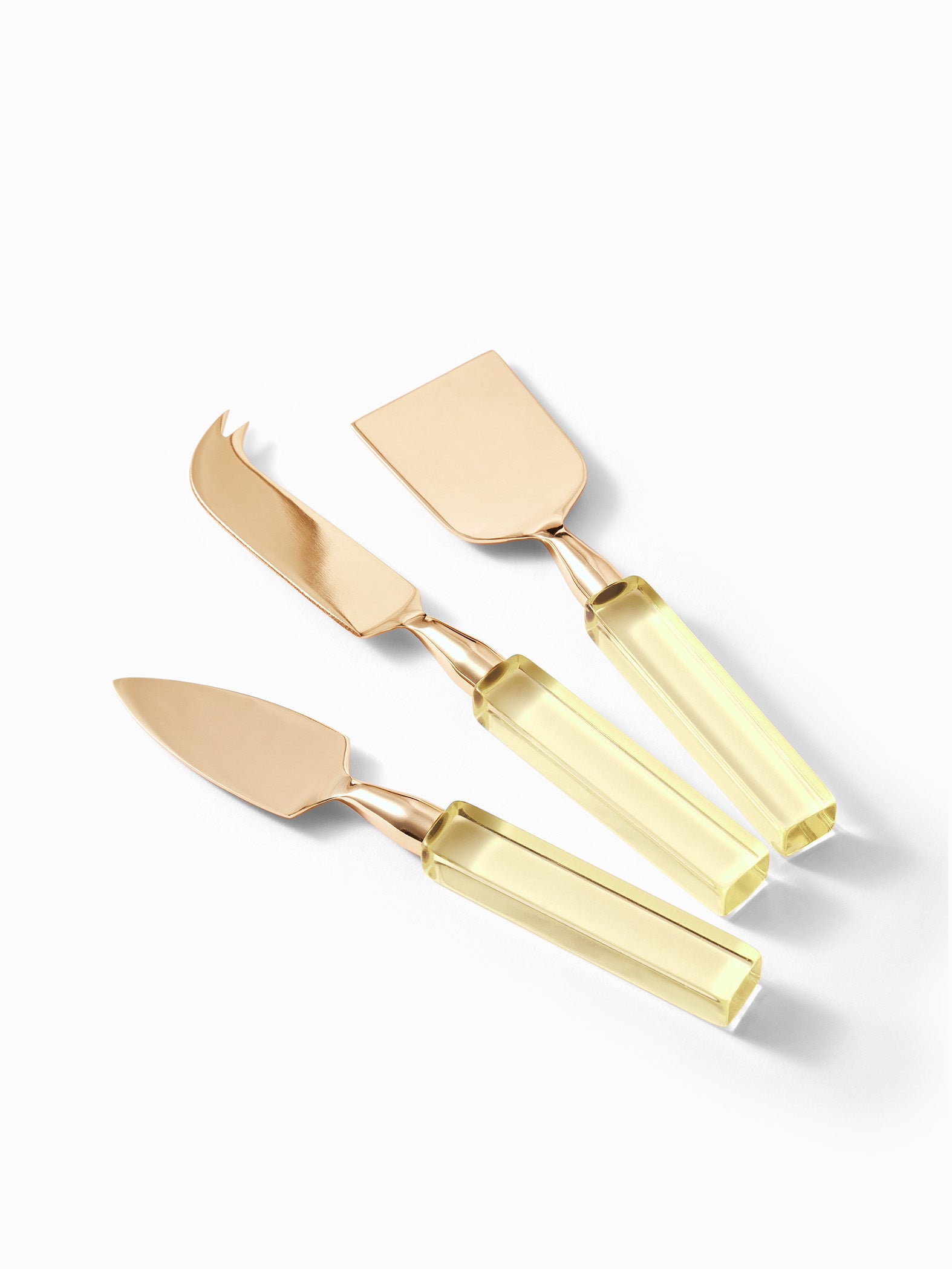 Gold & Acrylic Cheese Knives