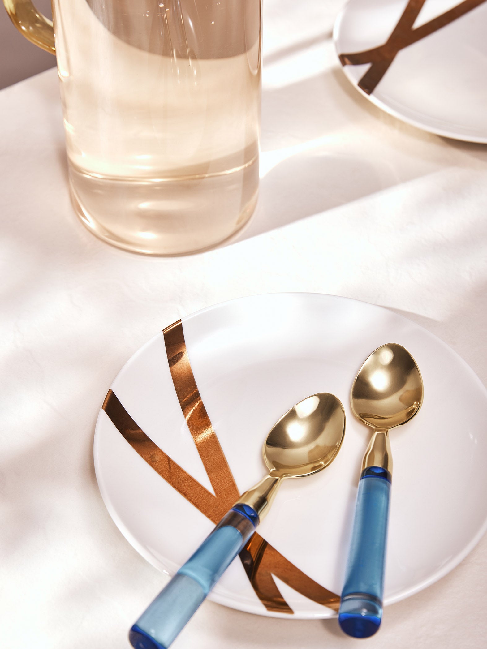 Gold & Acrylic Dessert Spoons