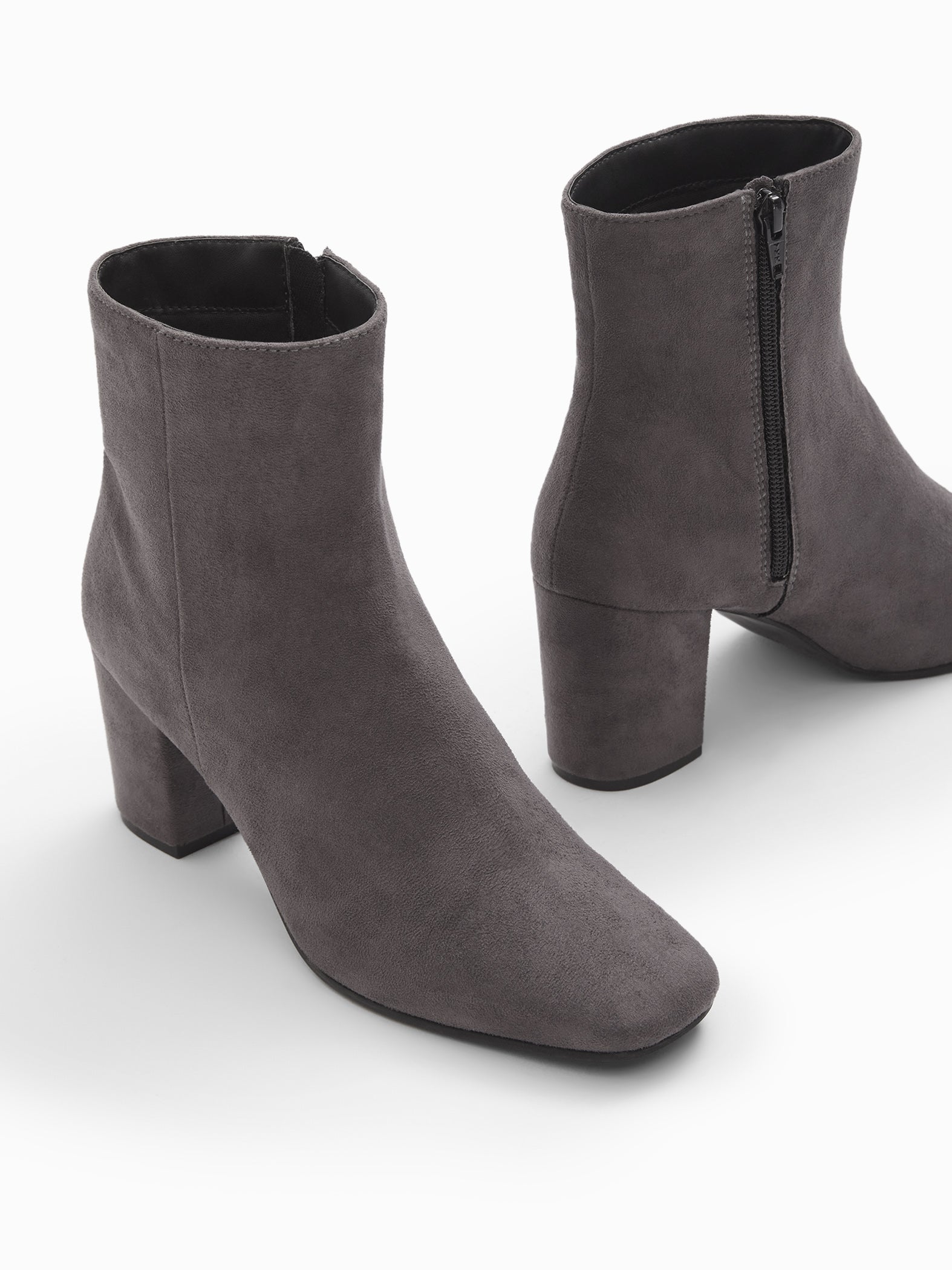 Grey Suede Ankle Boots