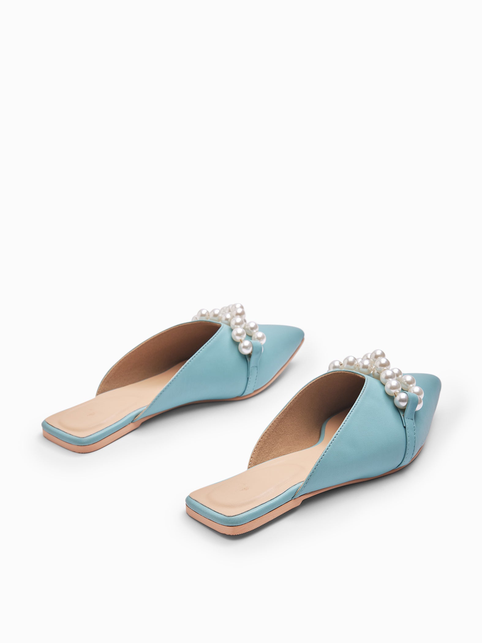 Ice Blue Pearl Detail Flats