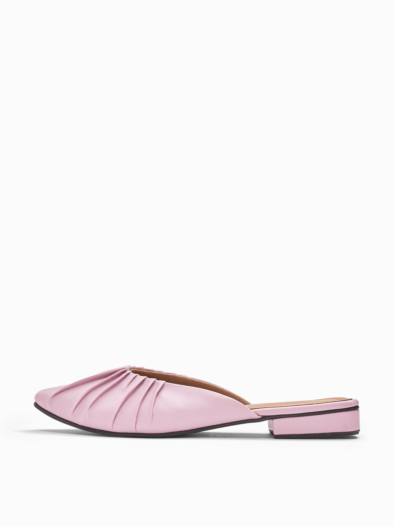 Lilac Ruched Pointed Toe Flats