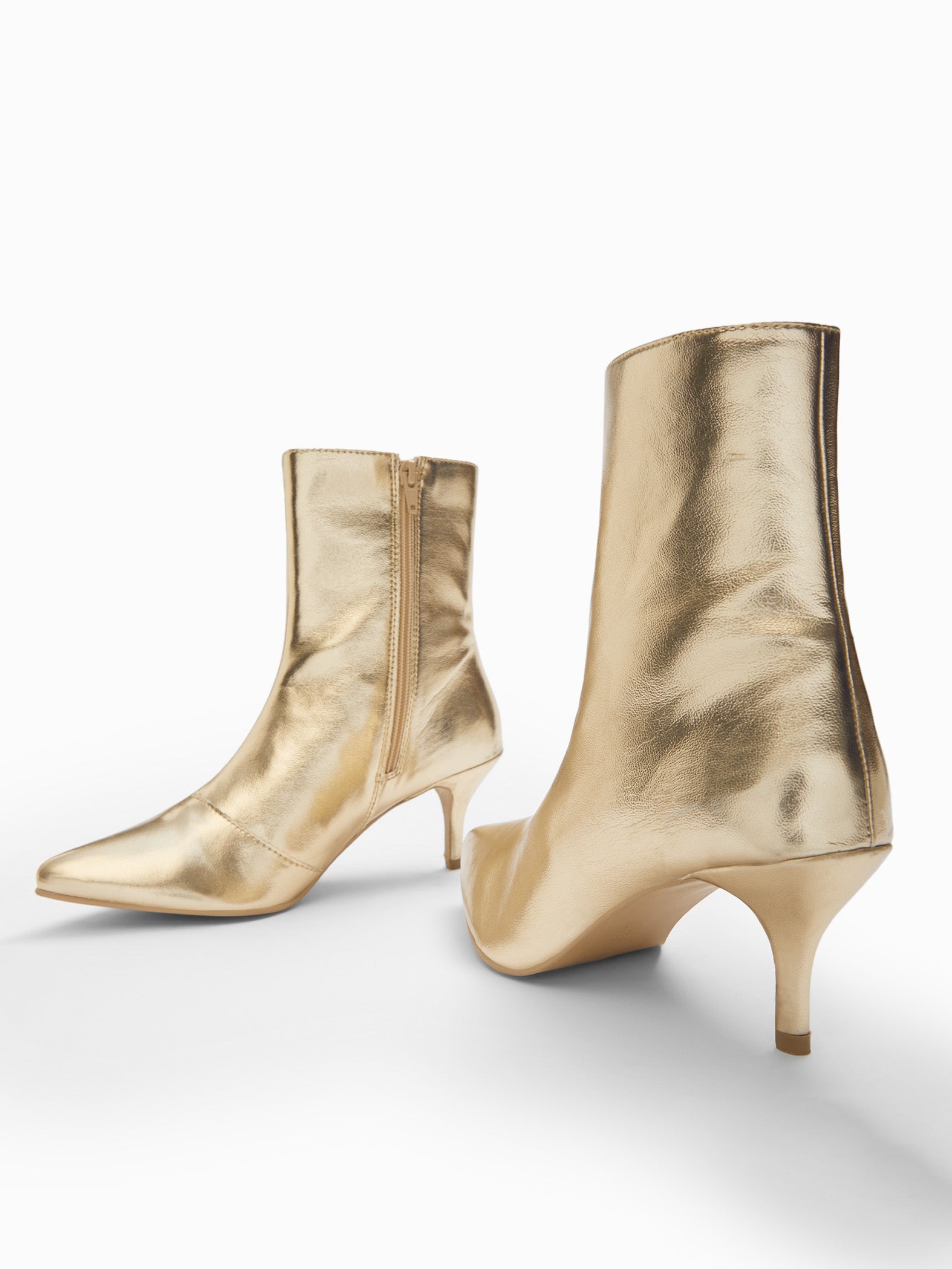 Metallic Gold Stiletto Boots