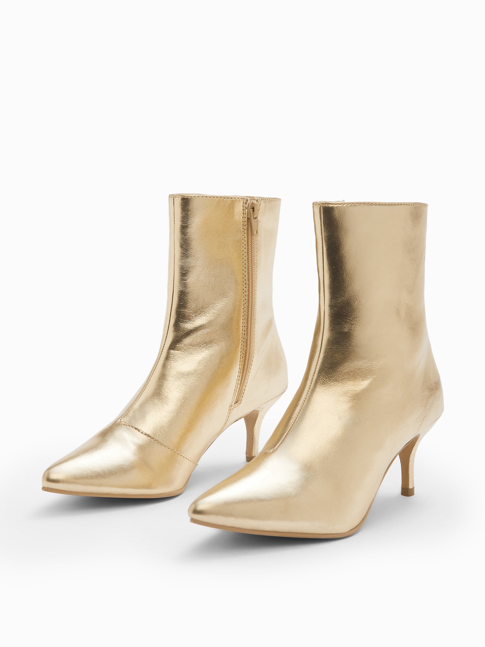 Metallic Gold Stiletto Boots