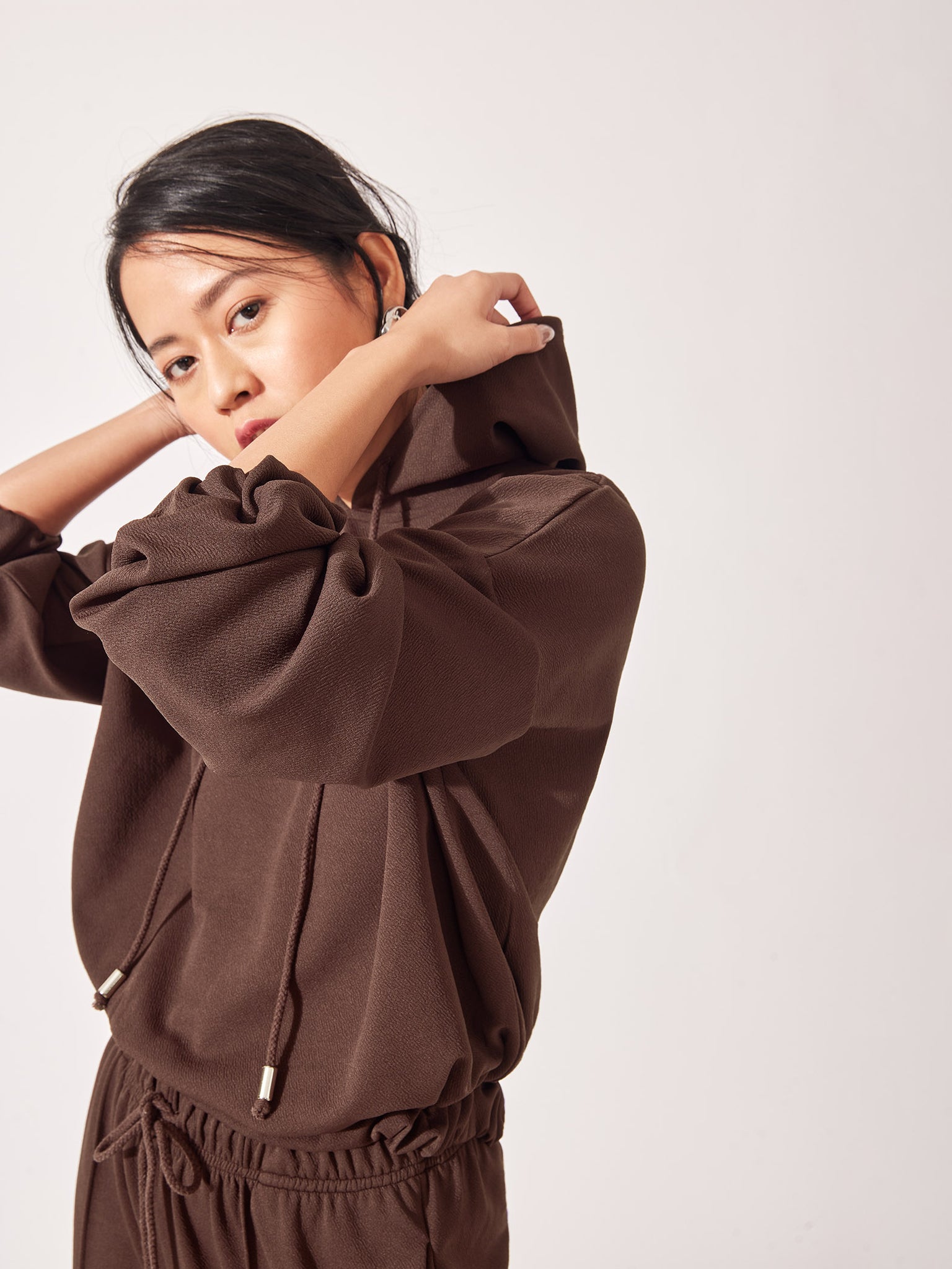 

Mocha Drop Shoulder Hoodie