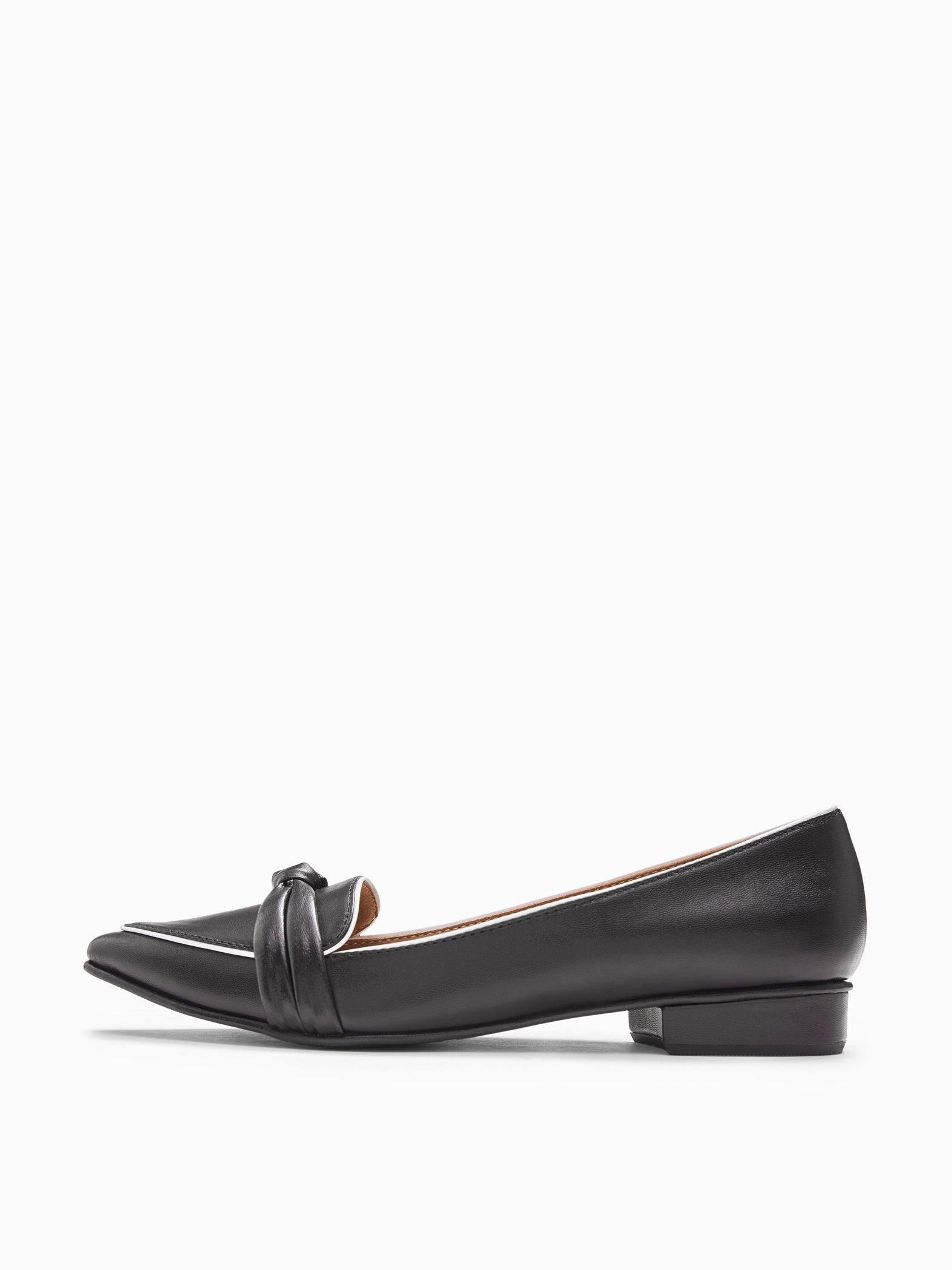 Monochrome knotted loafers