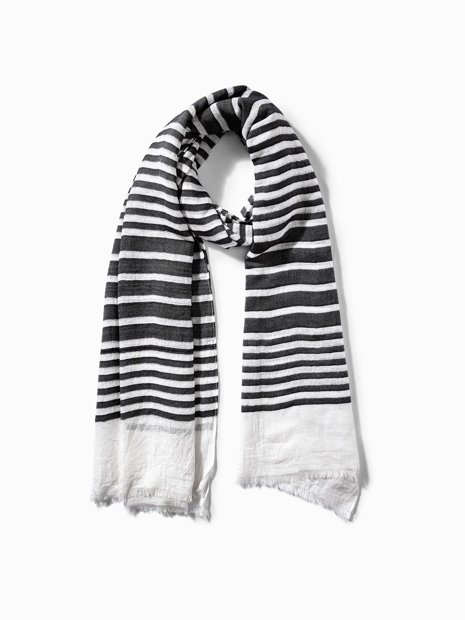 Monochrome Lined Scarf