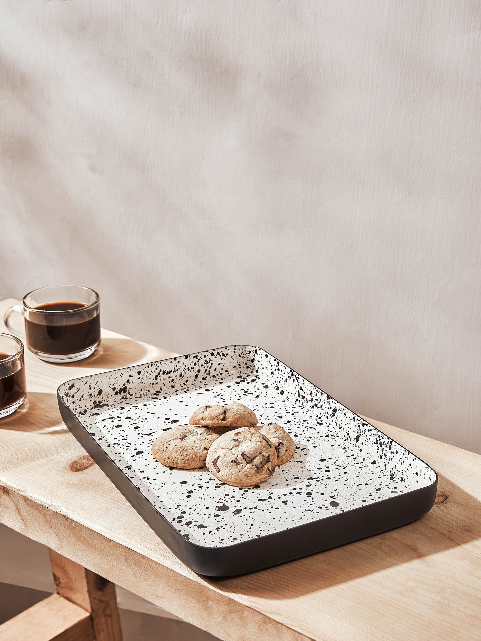 Monochrome Speckled Tray Small