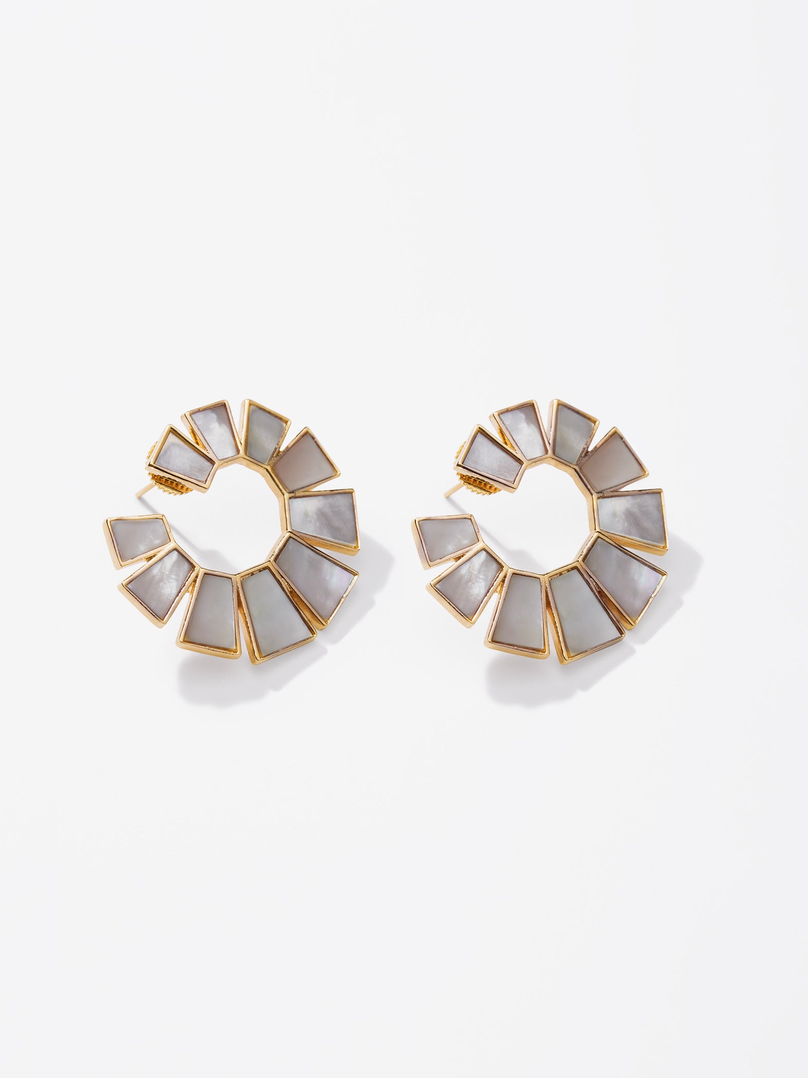 Mother of Pearl Oval Earrings