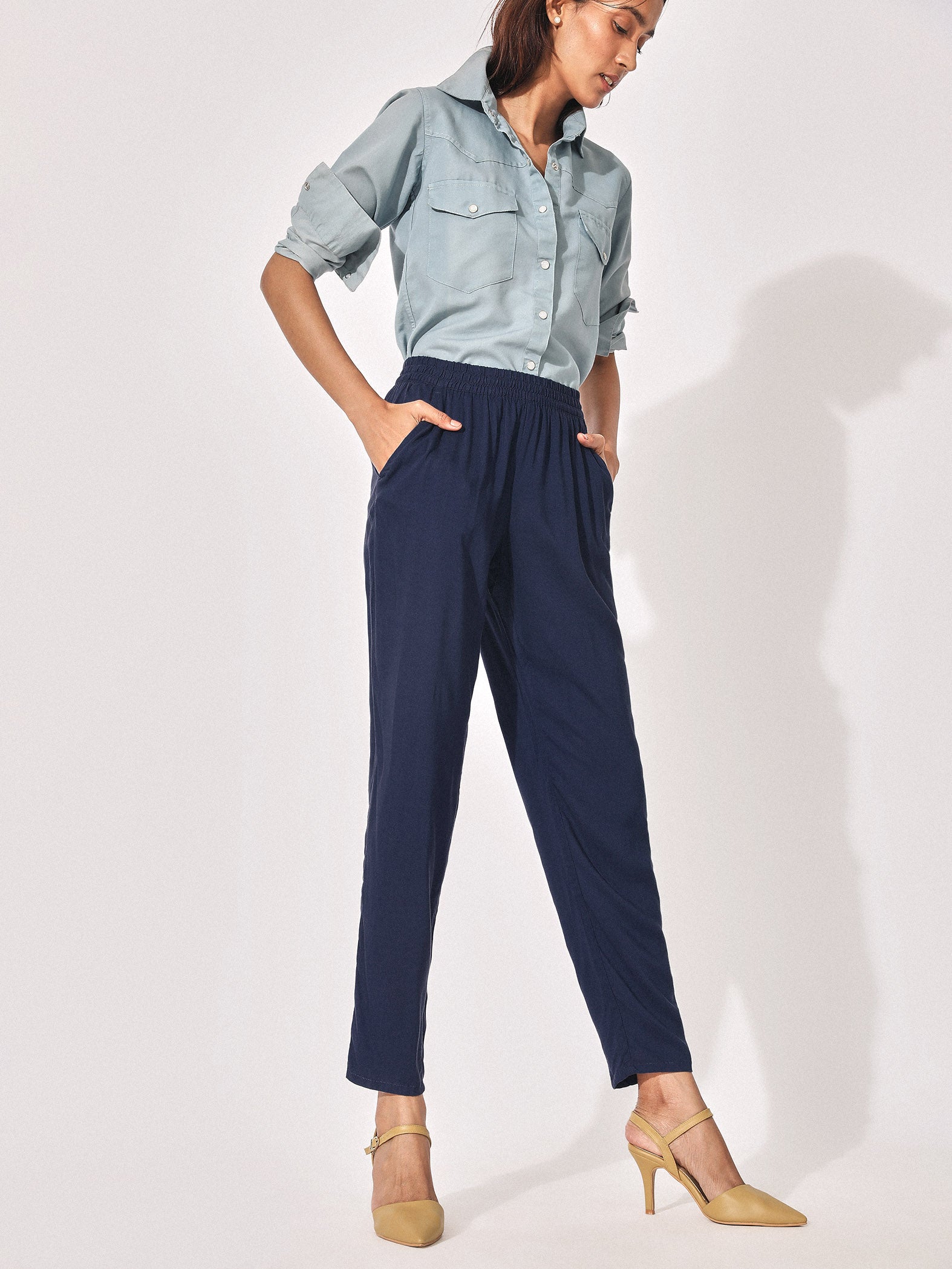 Navy Relaxed Pocket Pants