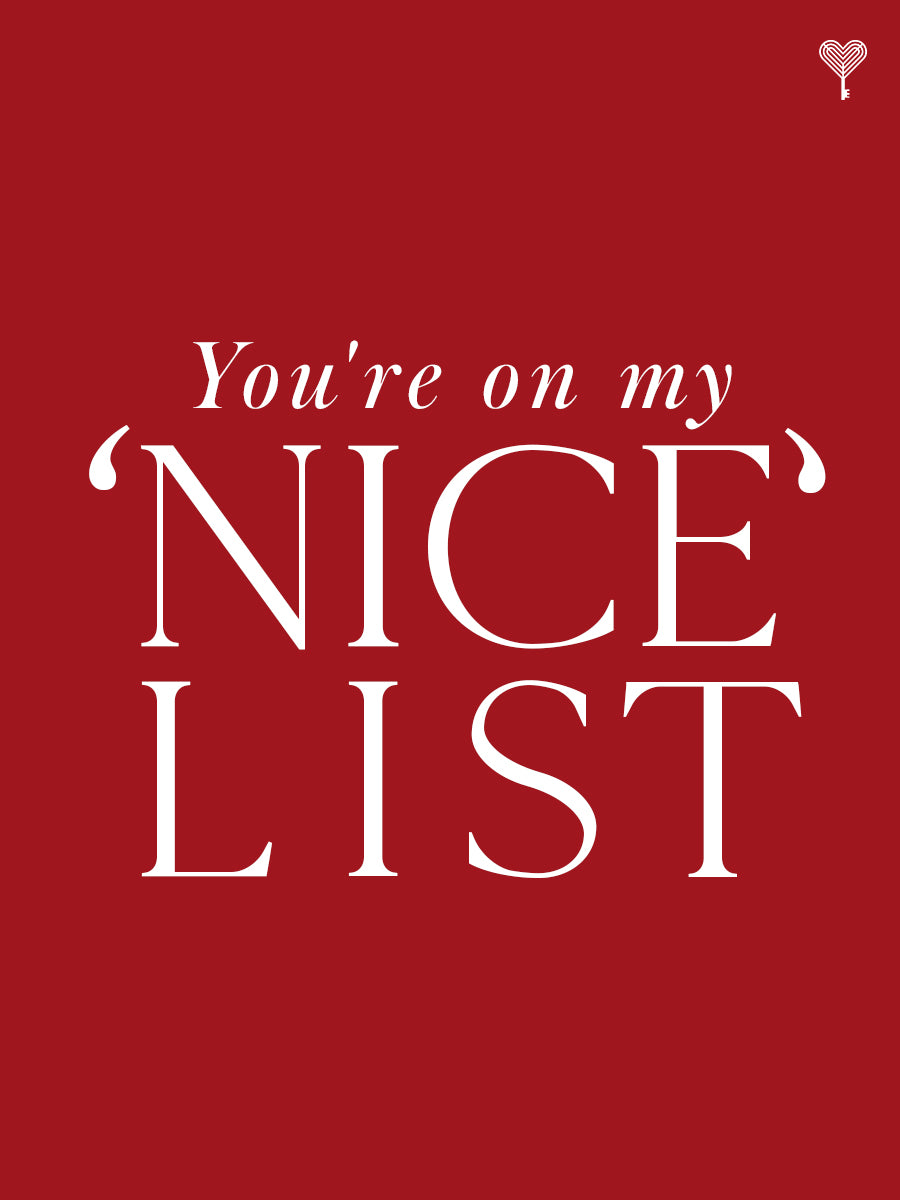 You're on my 'nice' list!