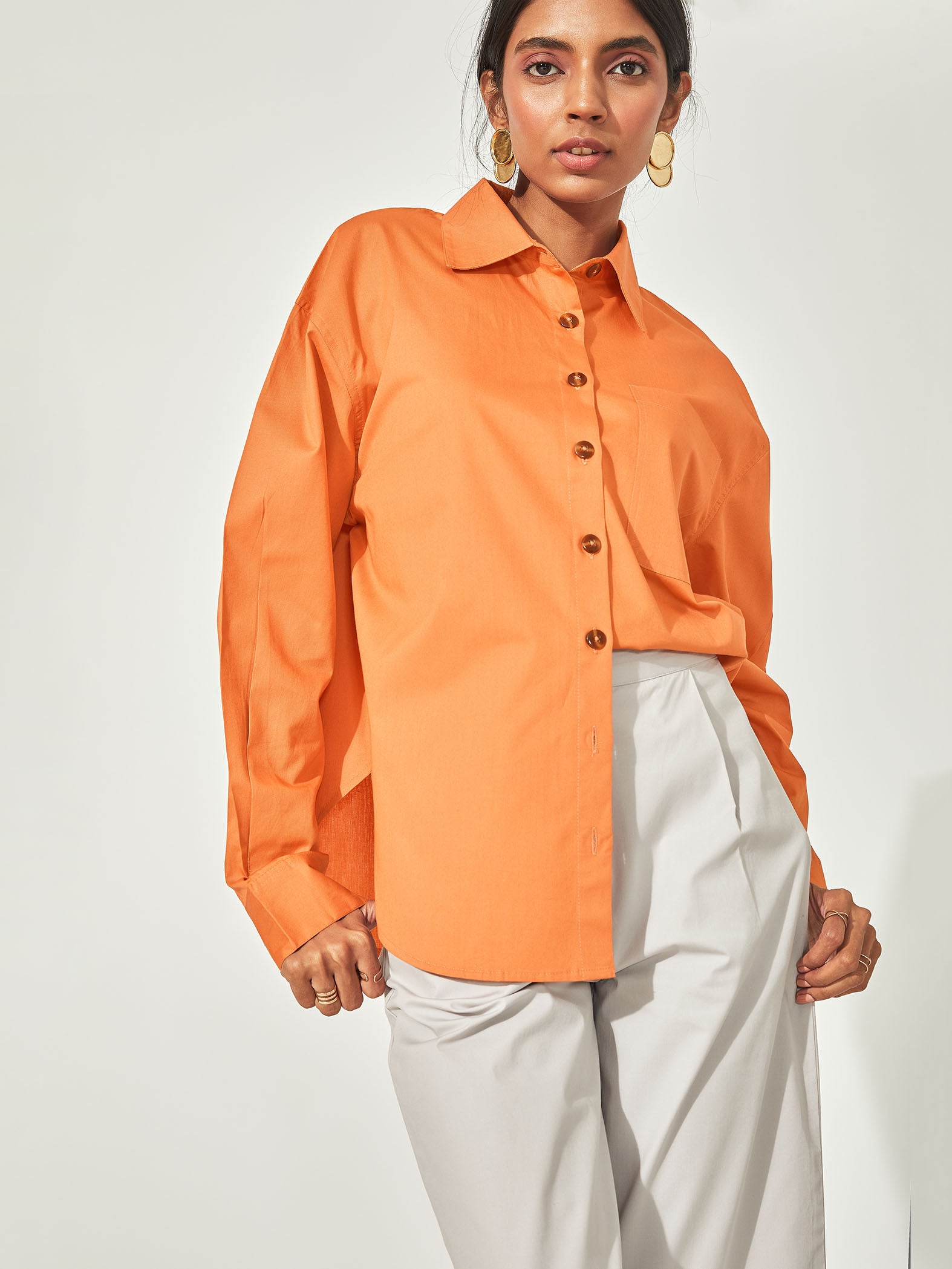 Orange Oversized Shirt