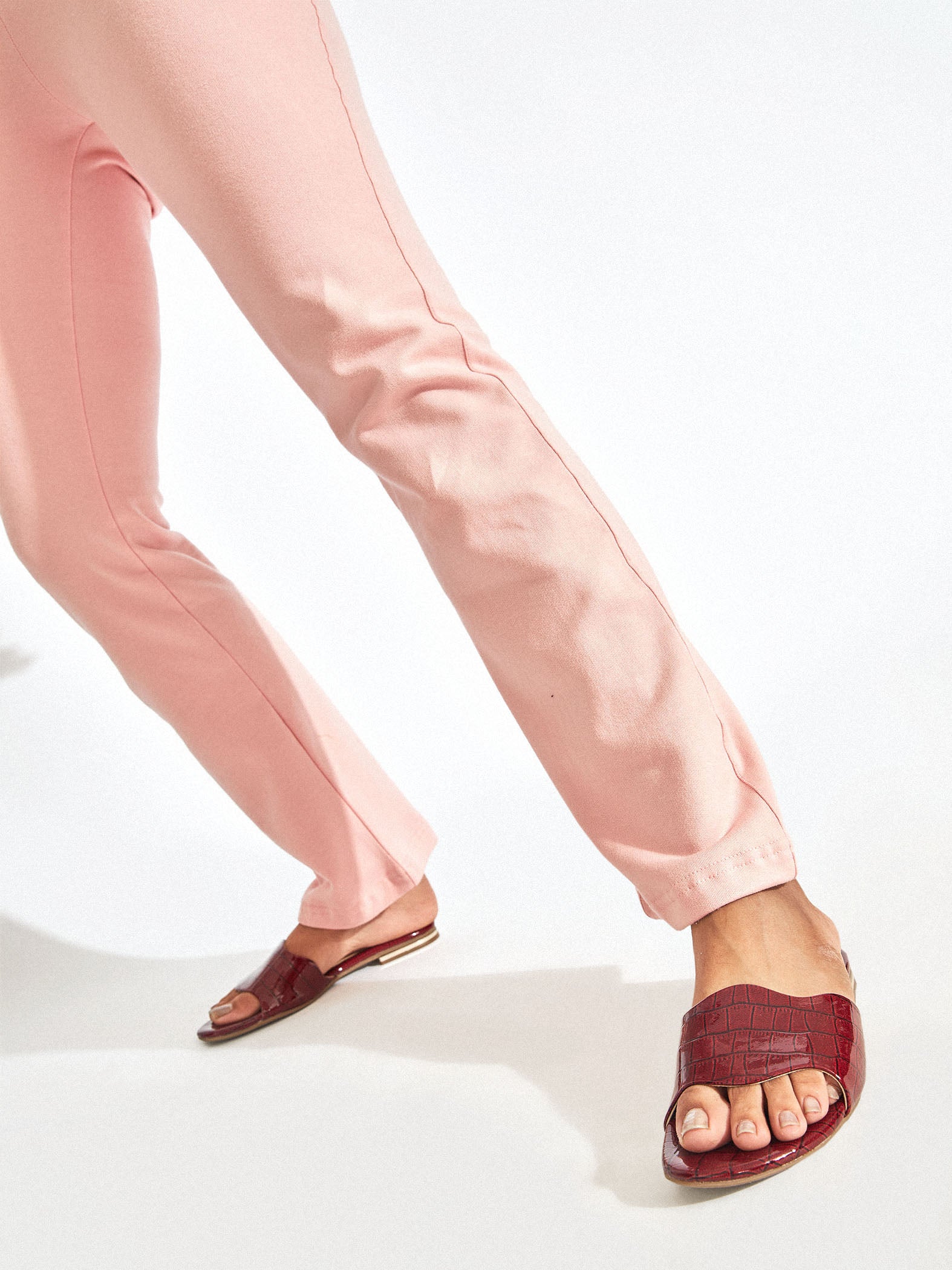 Pale Pink Knit Pants