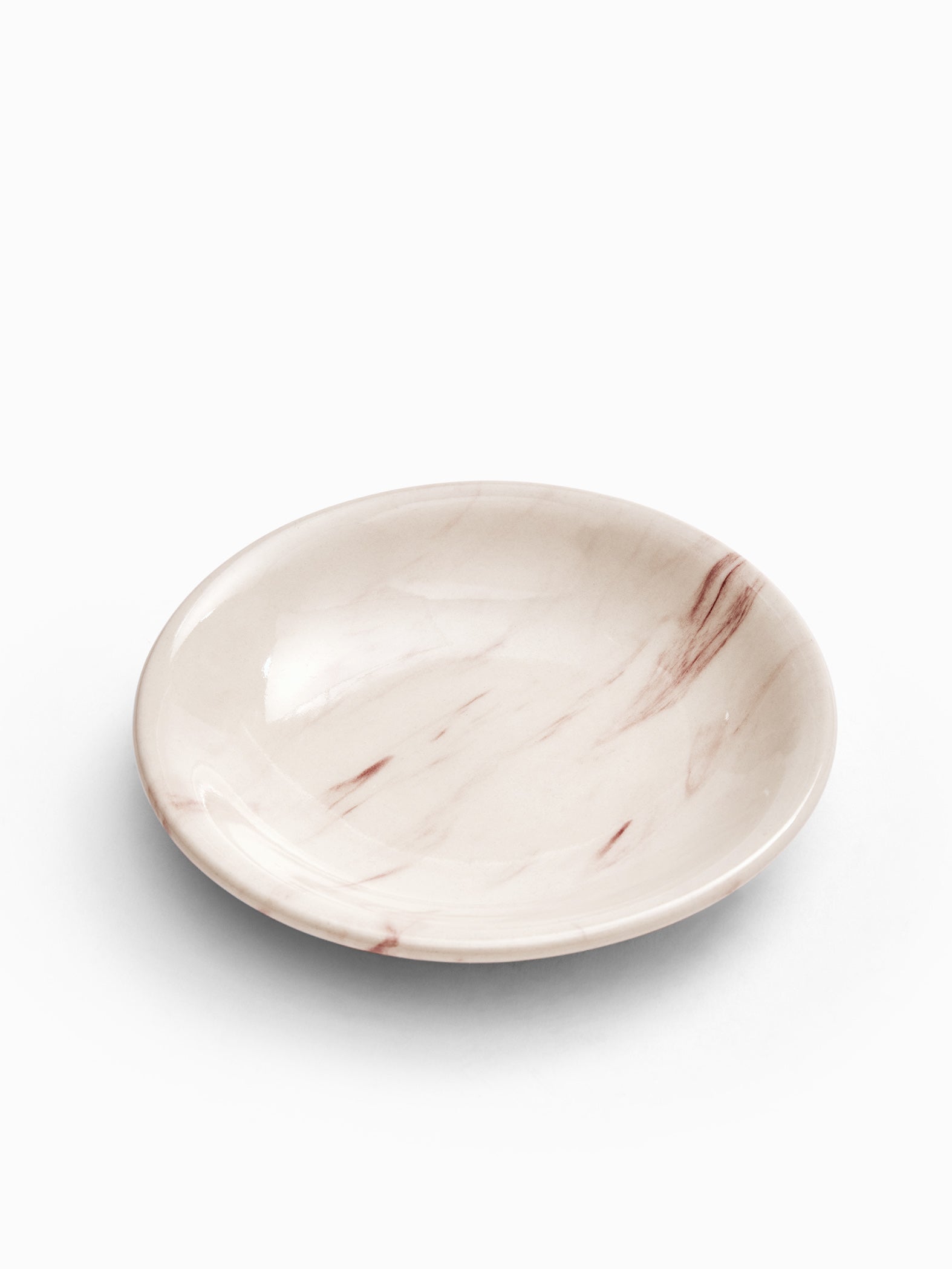 Pink Marble Dessert Plate Set