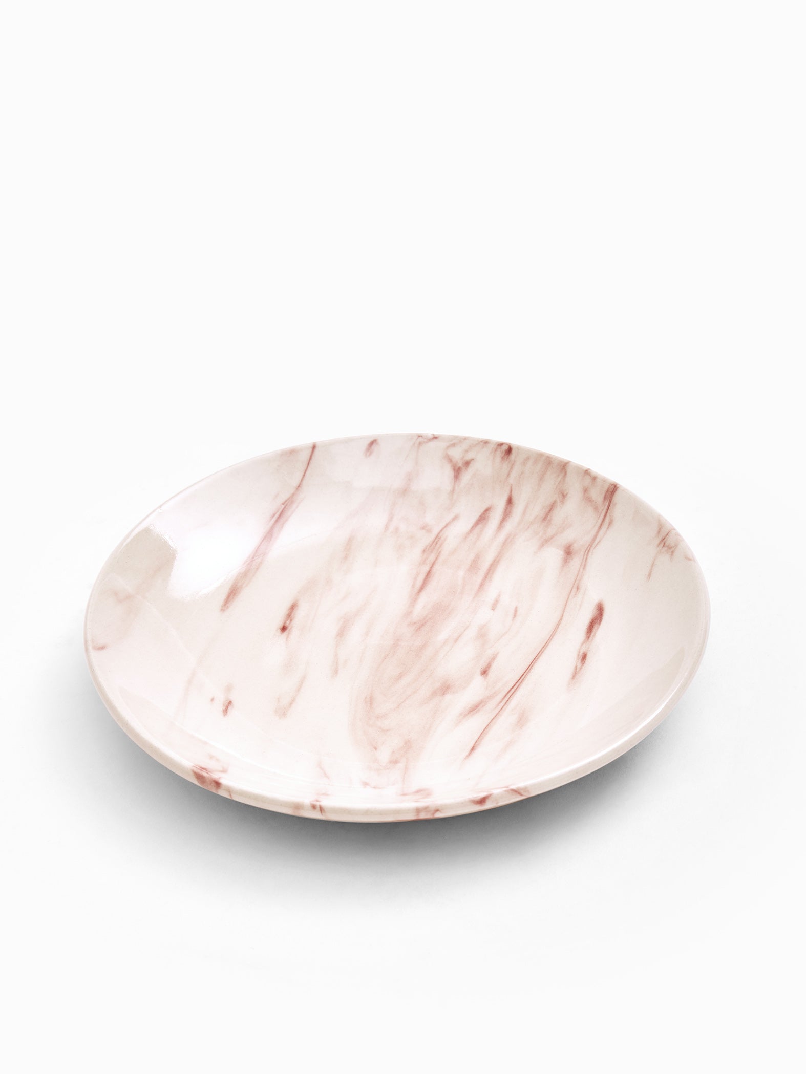 Pink Marble Quarter Plate Set