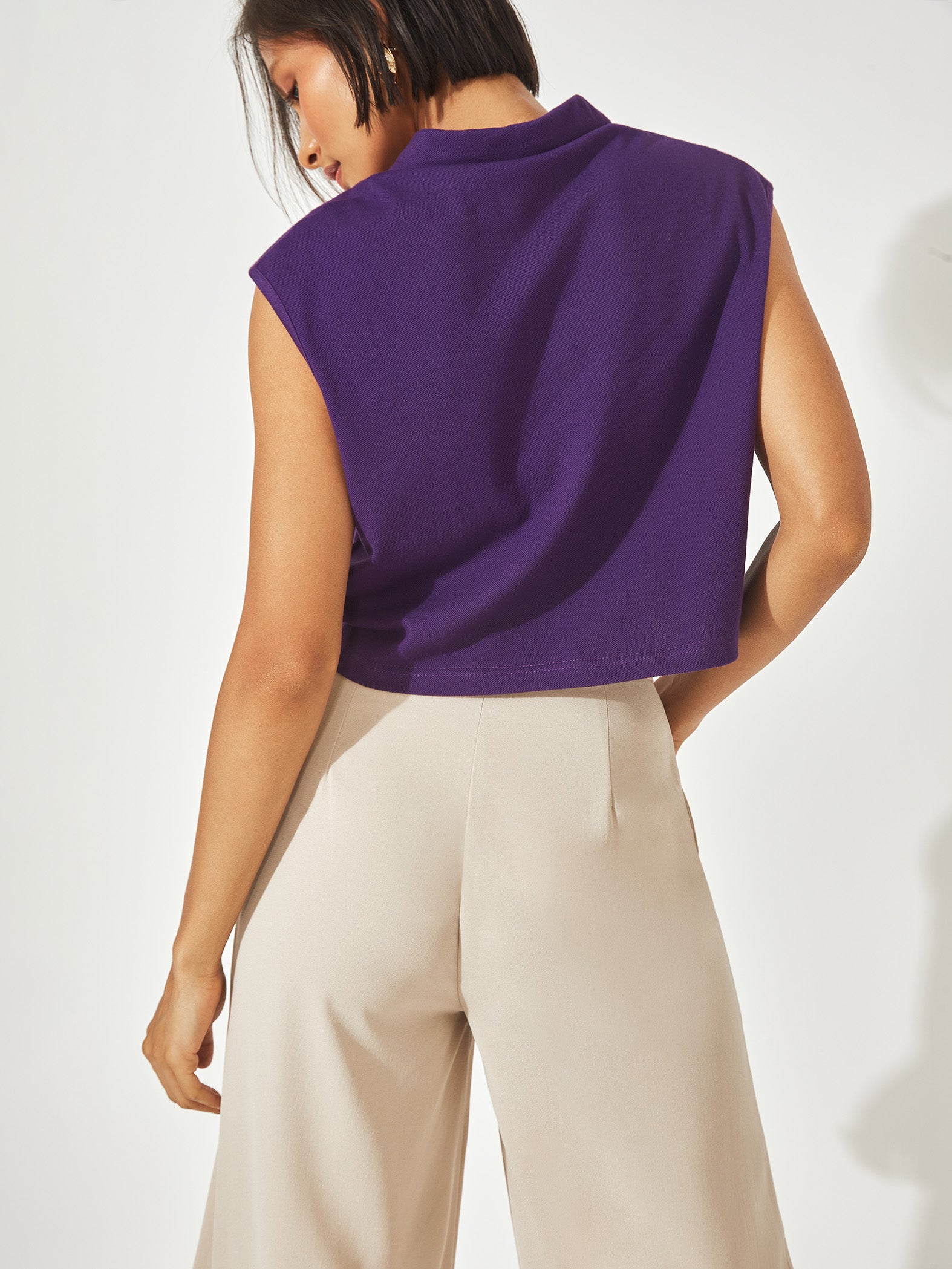 Purple Extended Sleeve Top