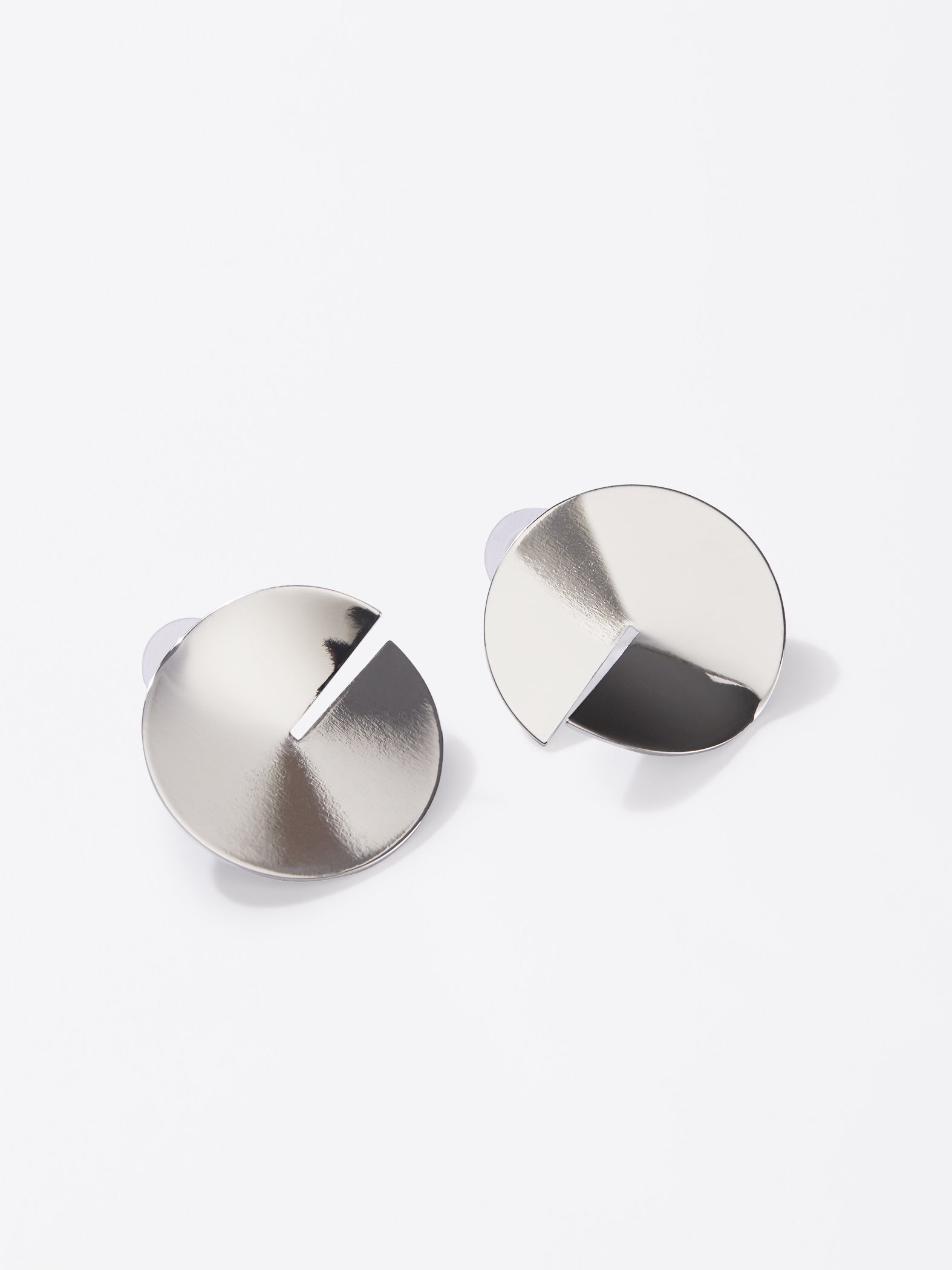 Silver Disc Earrings