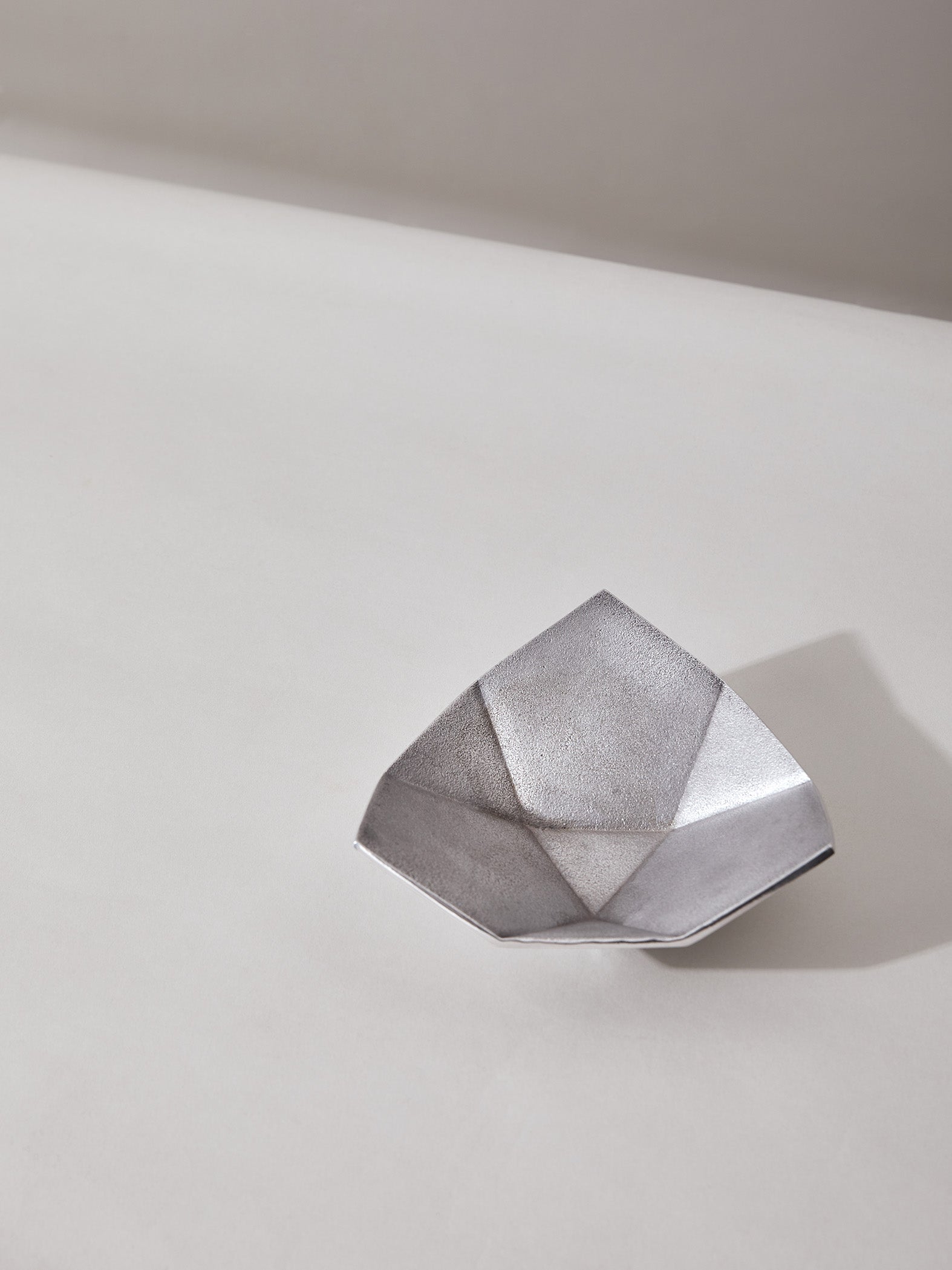 Silver Origami Bowl Medium