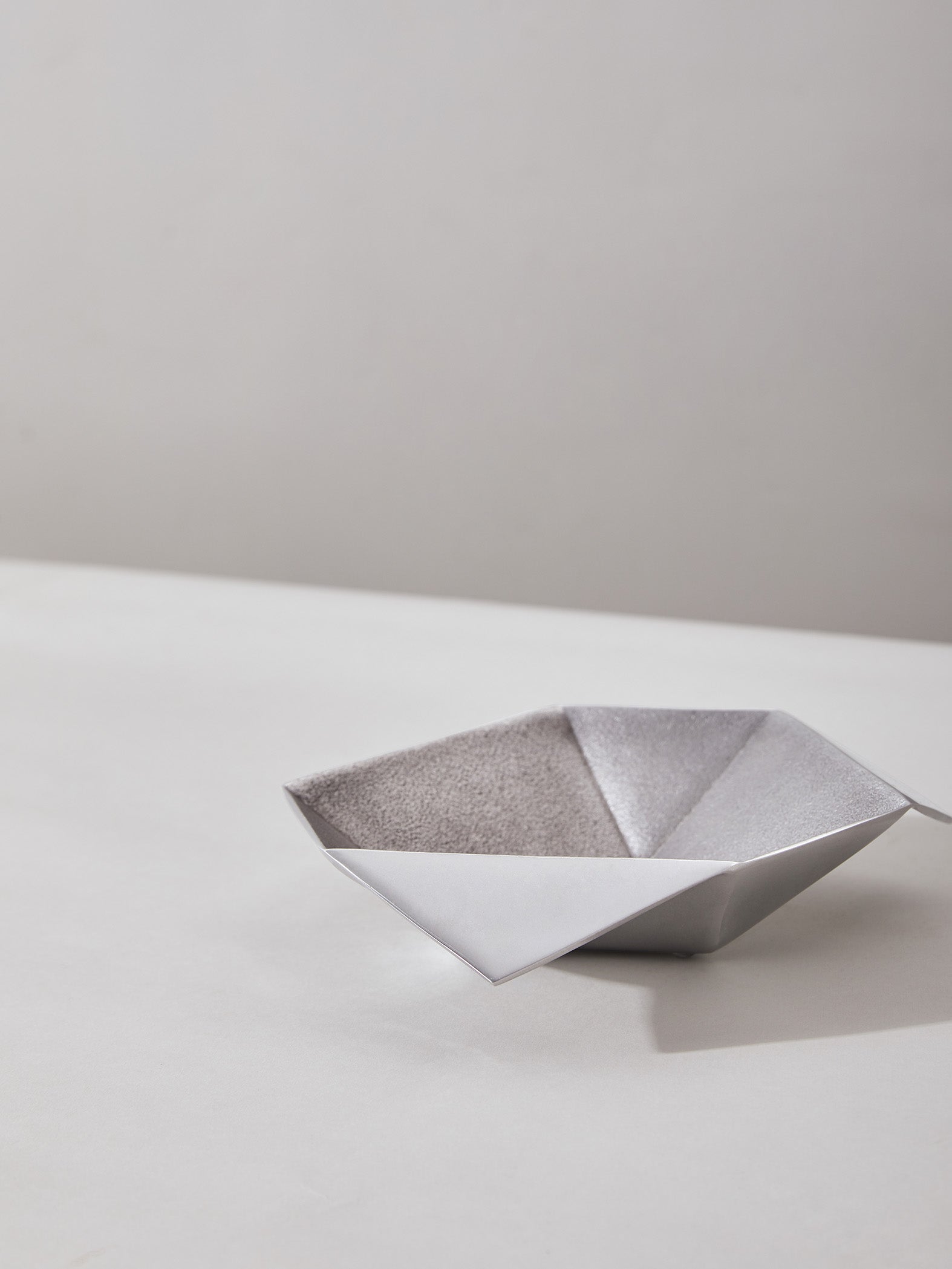 Silver Origami Bowl Large