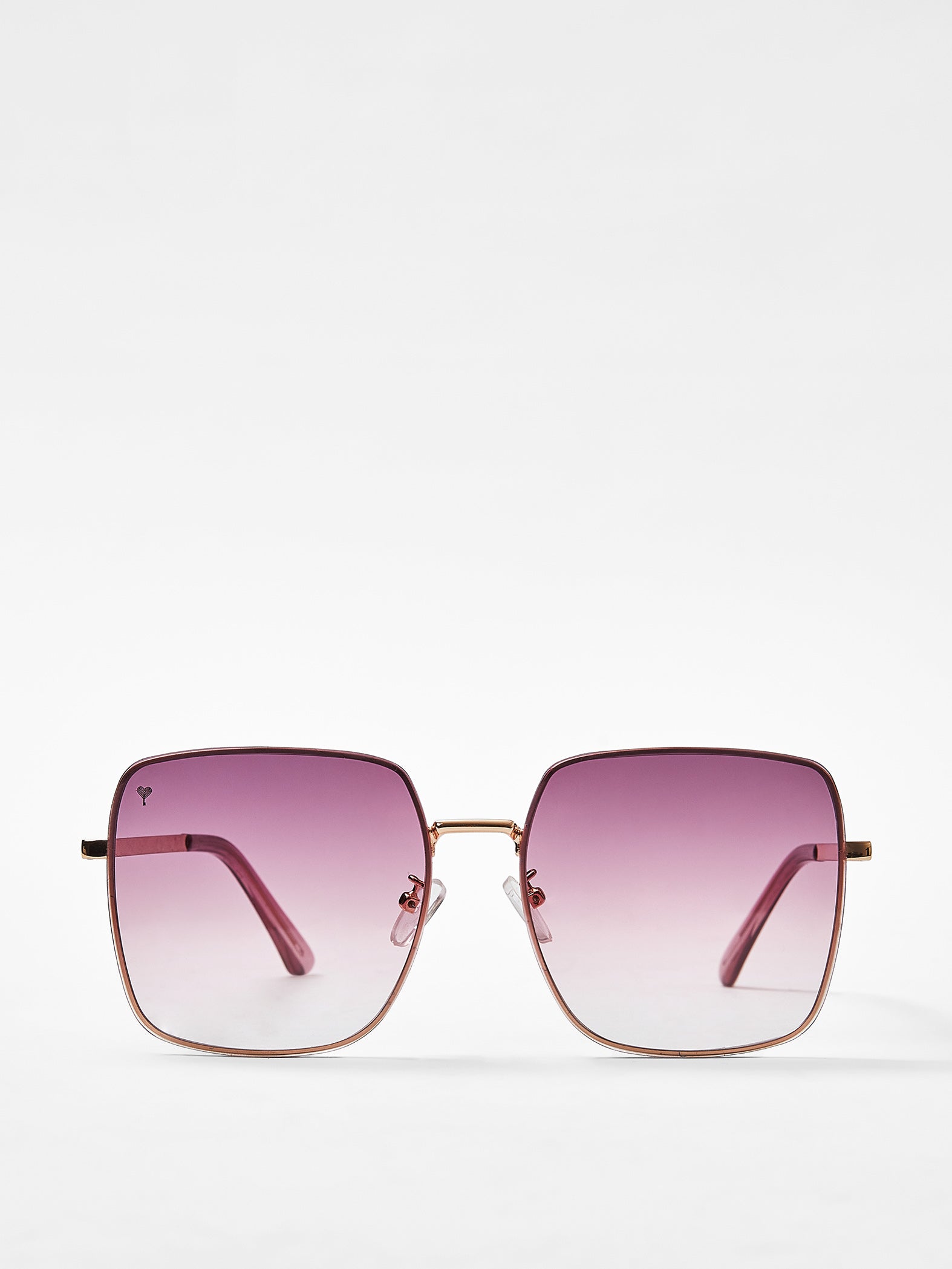 Blush Ombre Square Sunglasses