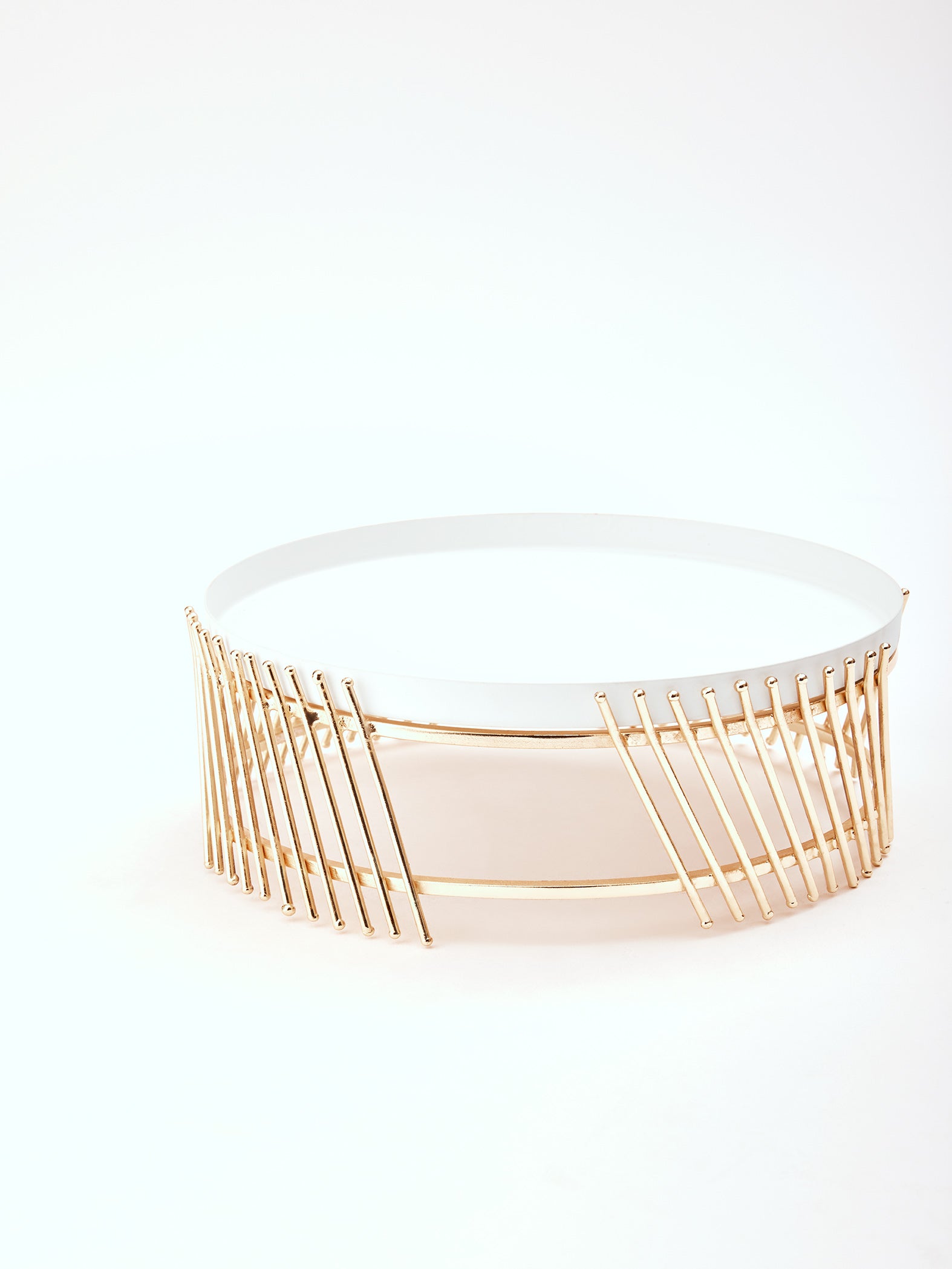 White & Gold Cake Stand Large
