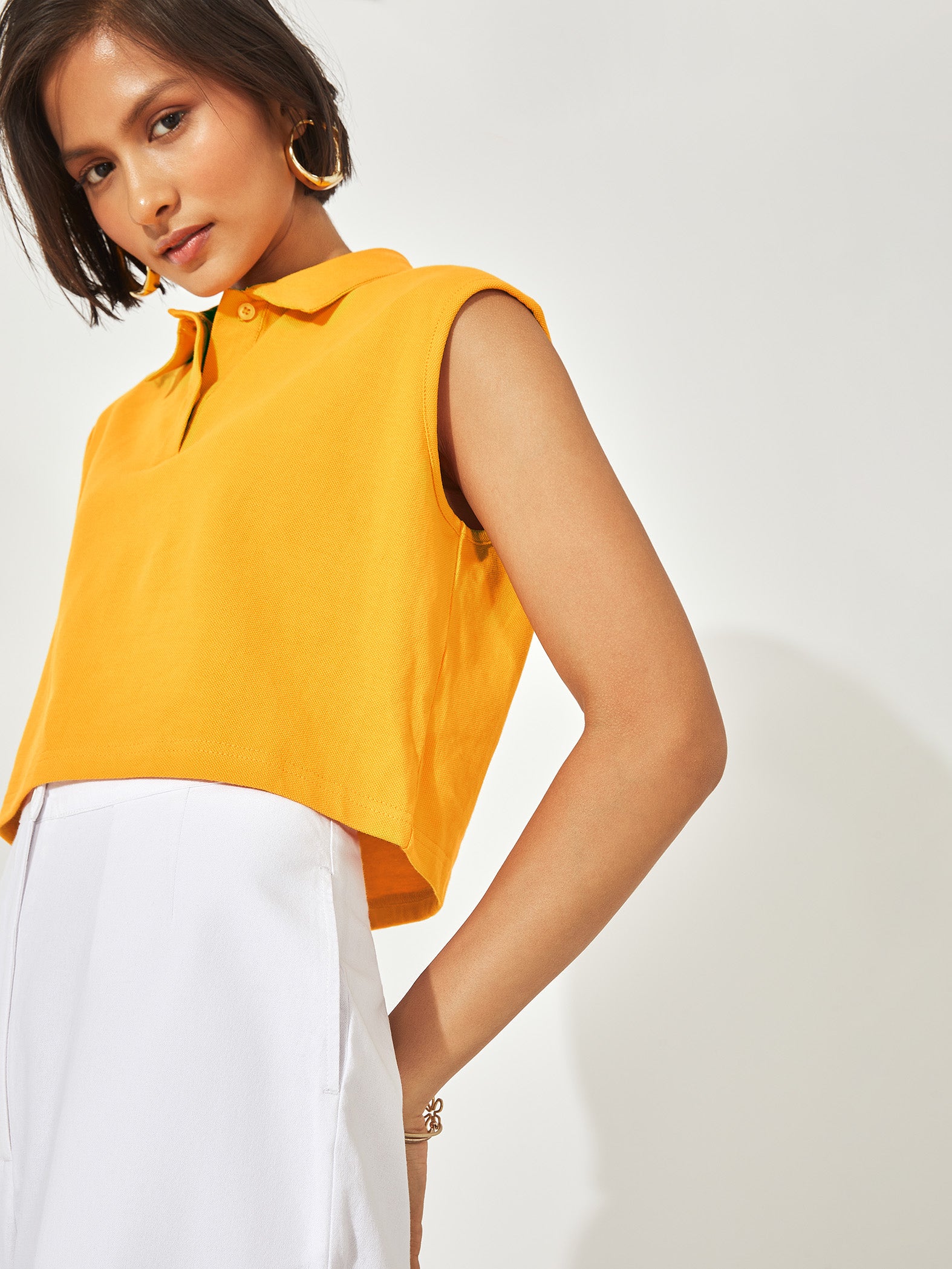 Yellow Extended Sleeve Top