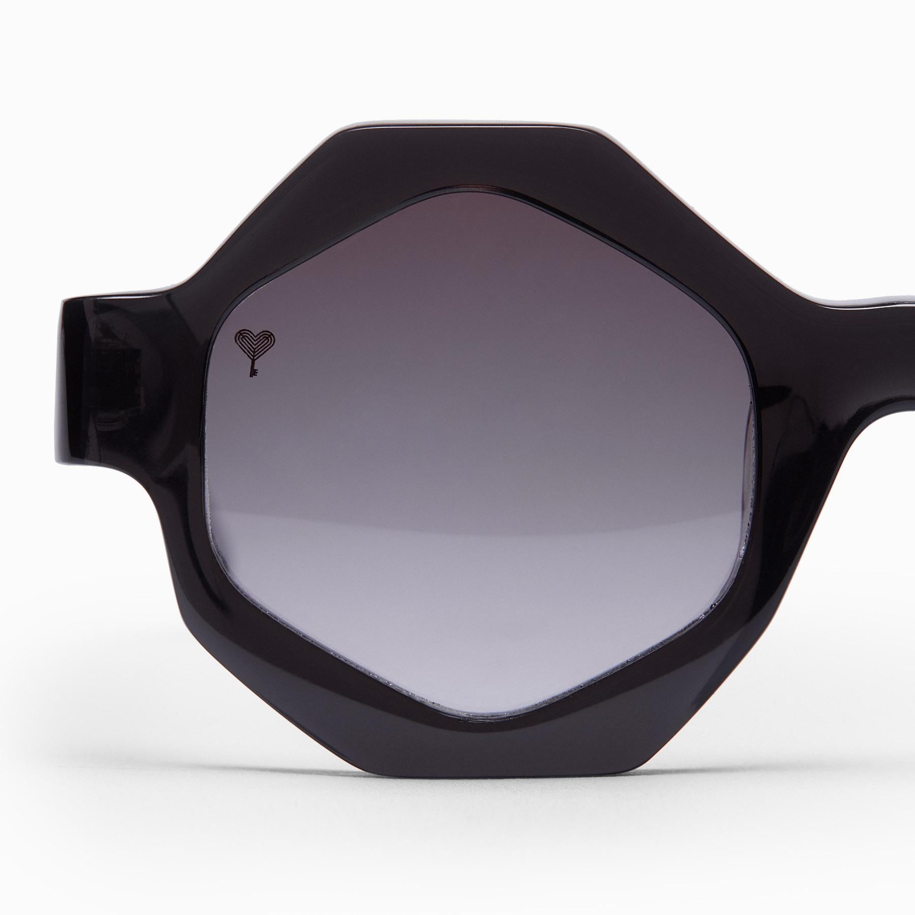 Black Hexagon Sunglasses