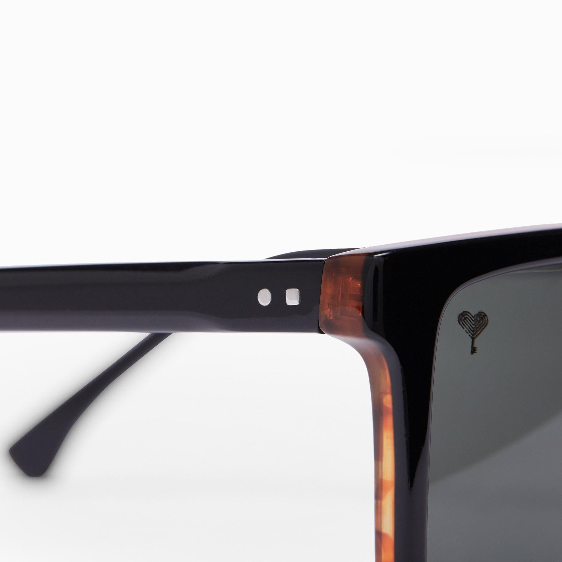 Black & Tan Square Sunglasses