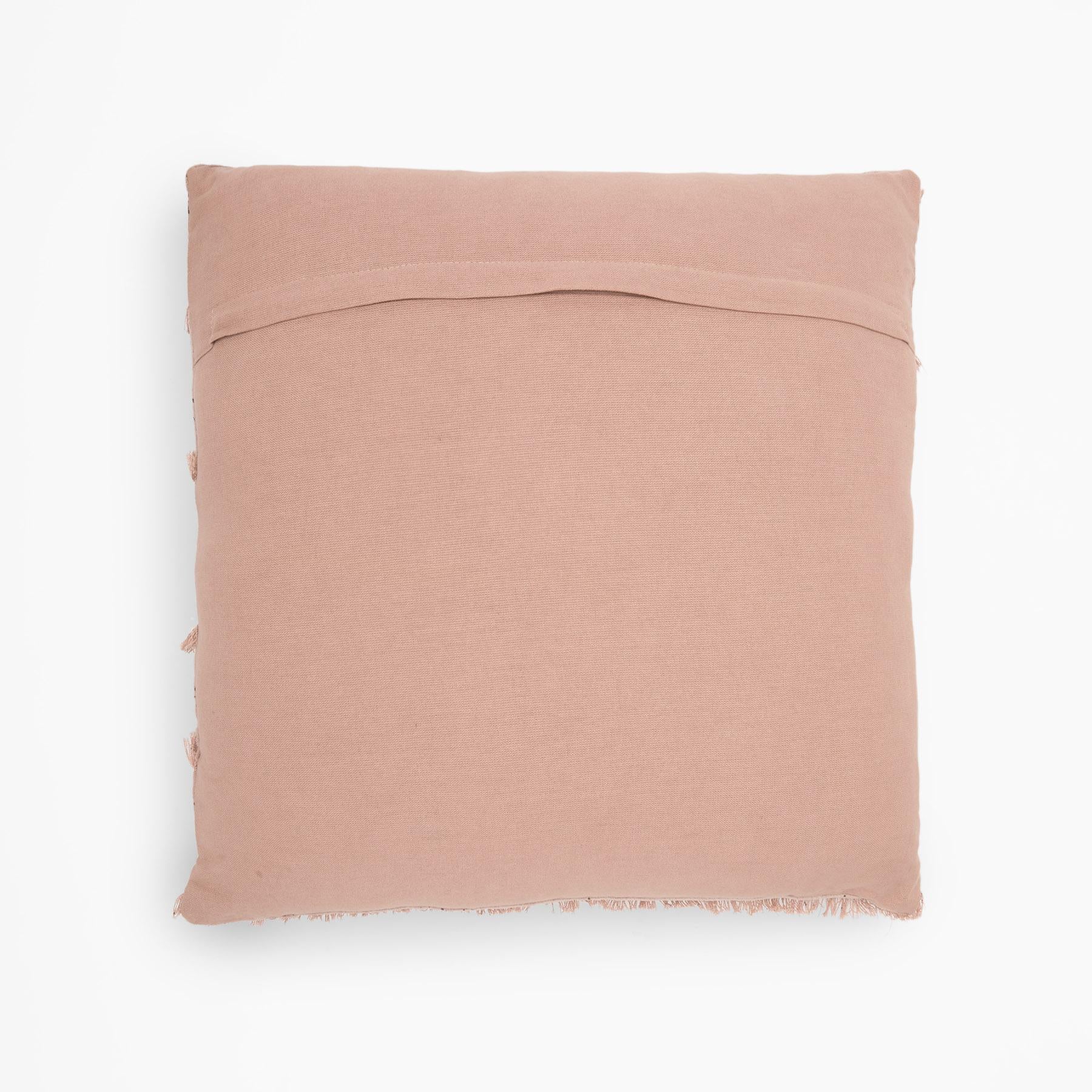 Blush & Rose Gold Fringe Cushion Cover